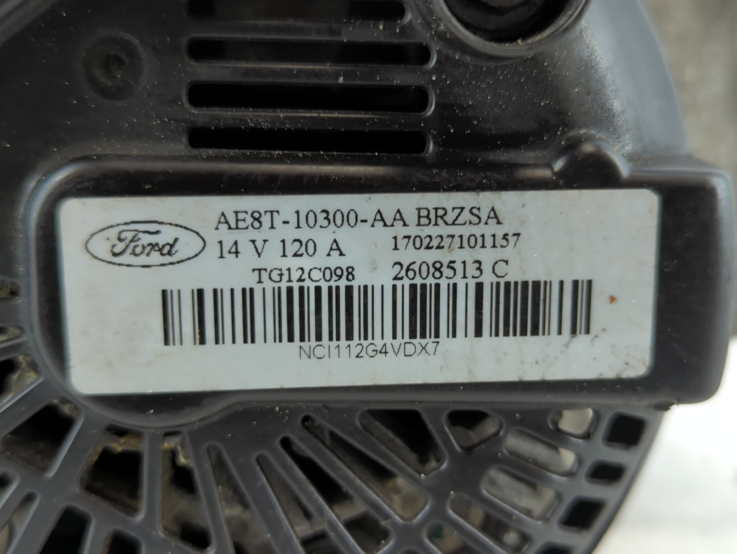 2011-2019 Ford Fiesta Alternator Replacement Generator Charging Assembly Engine OEM P/N:AE8T-10300-AA Fits OEM Used Auto Par