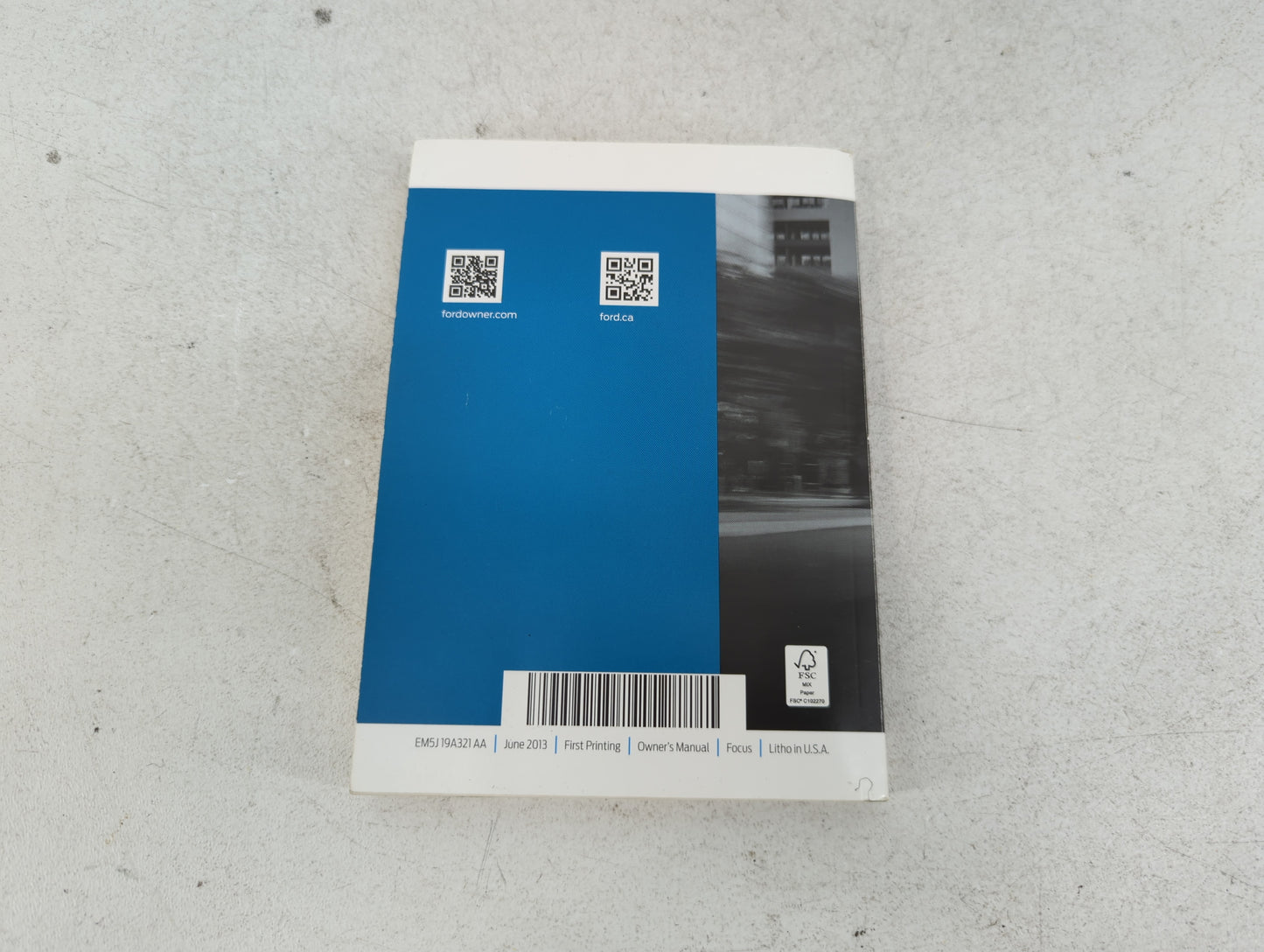 2014 Ford Focus Owners Manual Book Guide P/N:EM5J 19A321 AA OEM Used Auto Parts - Oemusedautoparts1.com