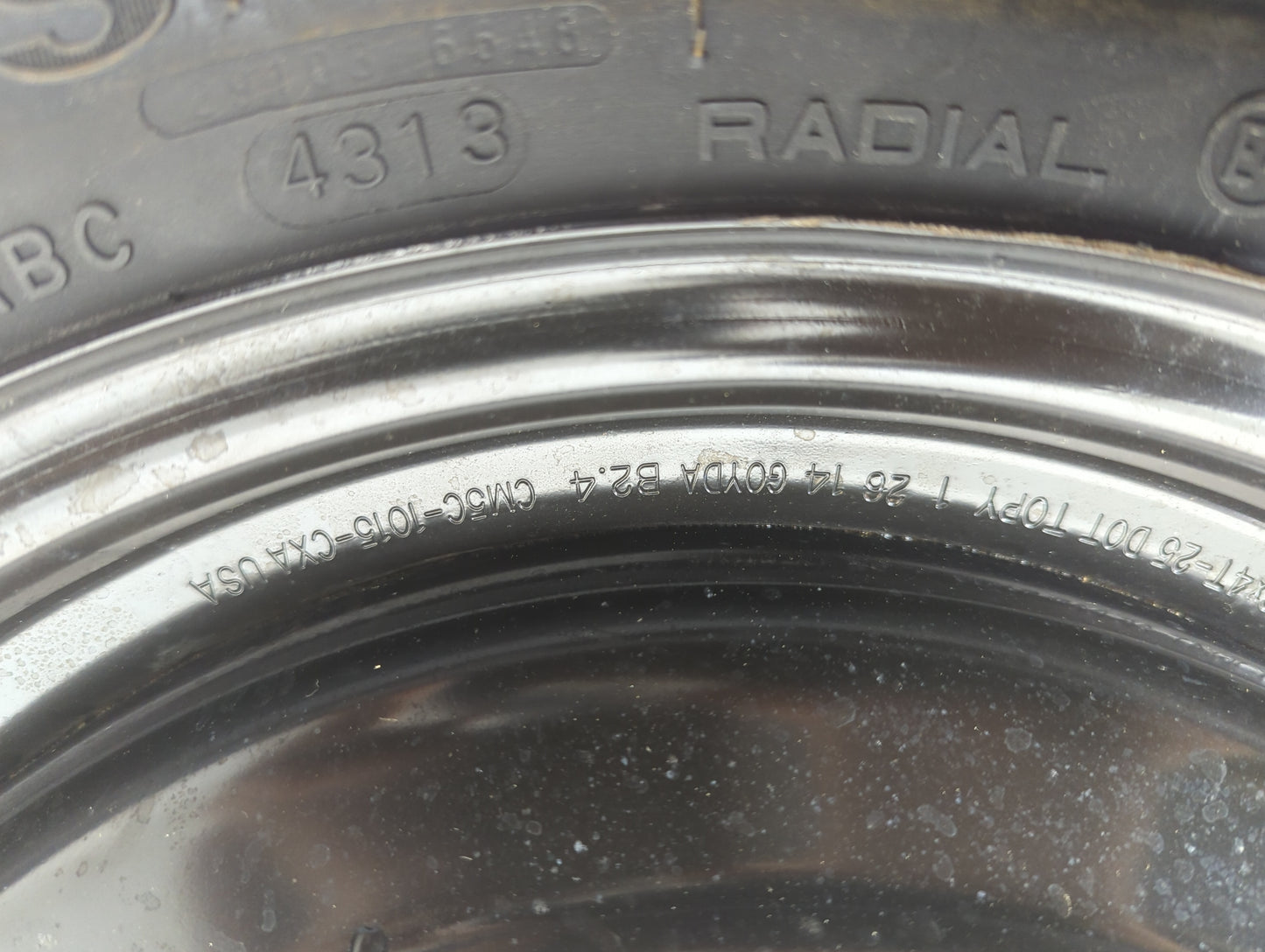 2012-2018 Ford Focus Spare Donut Tire Wheel Rim Oem 1111601 - Oemusedautoparts1.com