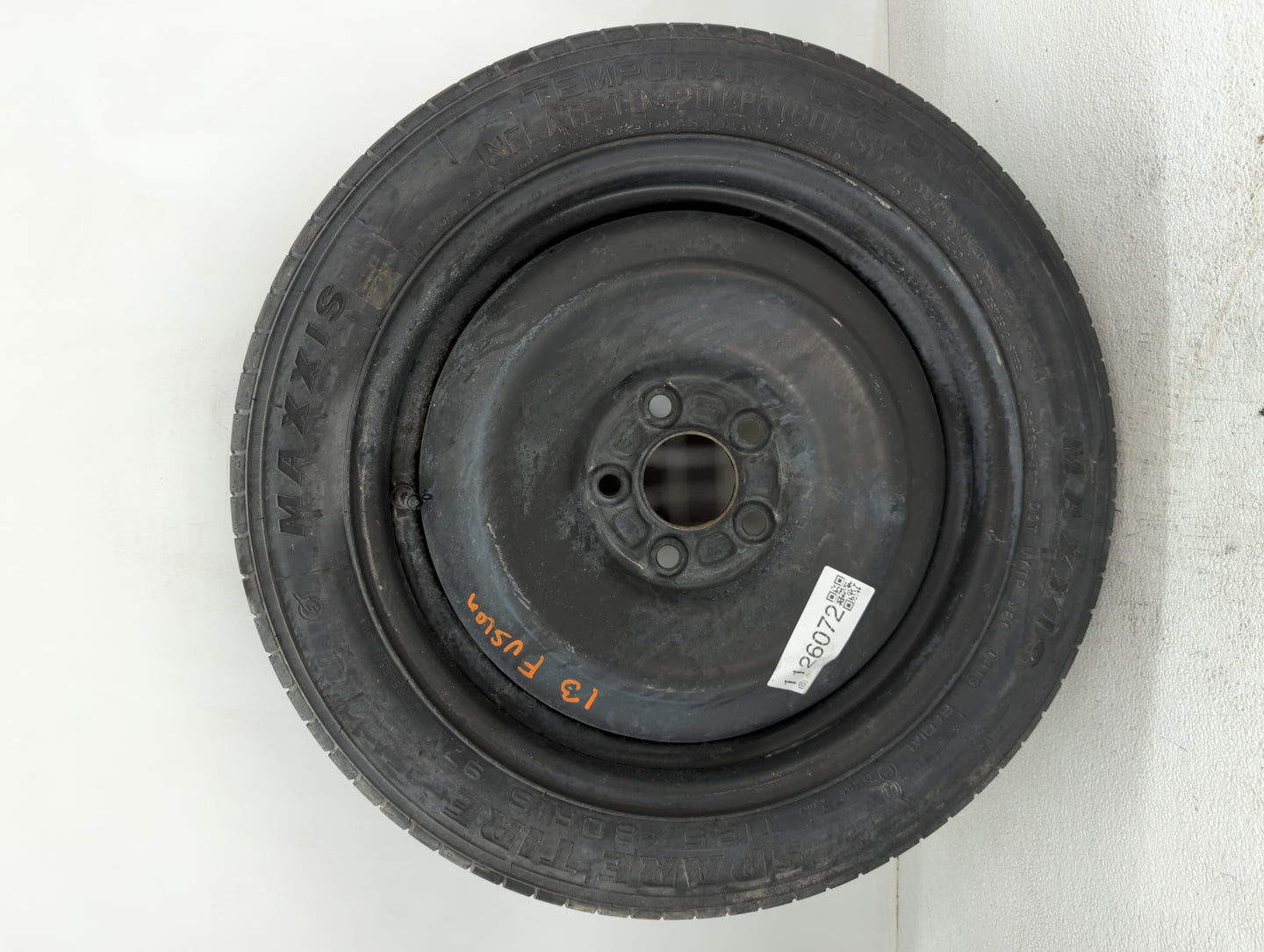 2012-2018 Ford Focus Spare Donut Tire Wheel Rim Oem - Oemusedautoparts1.com