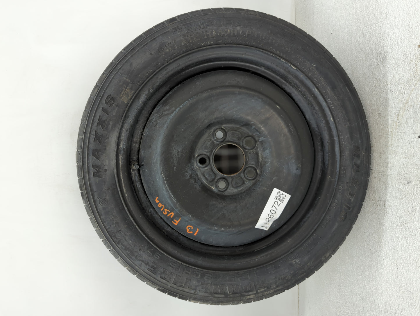 2012-2018 Ford Focus Spare Donut Tire Wheel Rim Oem - Oemusedautoparts1.com
