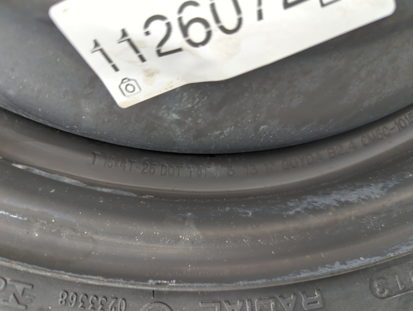 2012-2018 Ford Focus Spare Donut Tire Wheel Rim Oem - Oemusedautoparts1.com