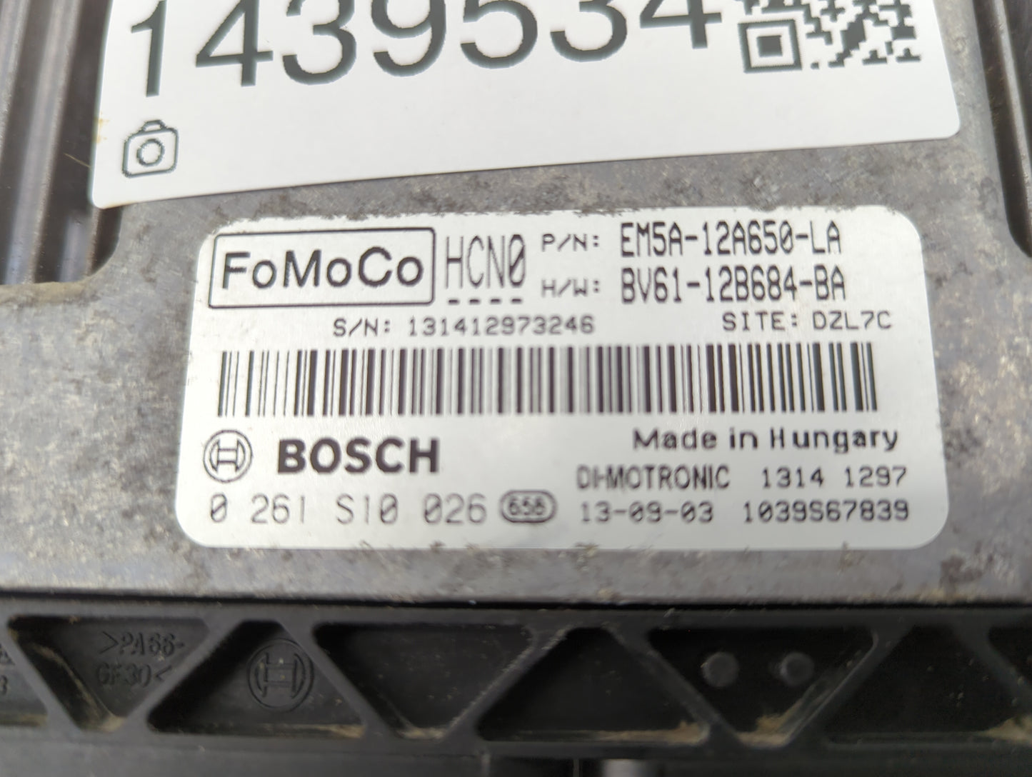 2014 Ford Focus PCM Engine Control Computer ECU ECM PCU OEM P/N:EM5A-12A650-LA BV61-12B684-BA, 0261S10026 Fits OEM Used Auto