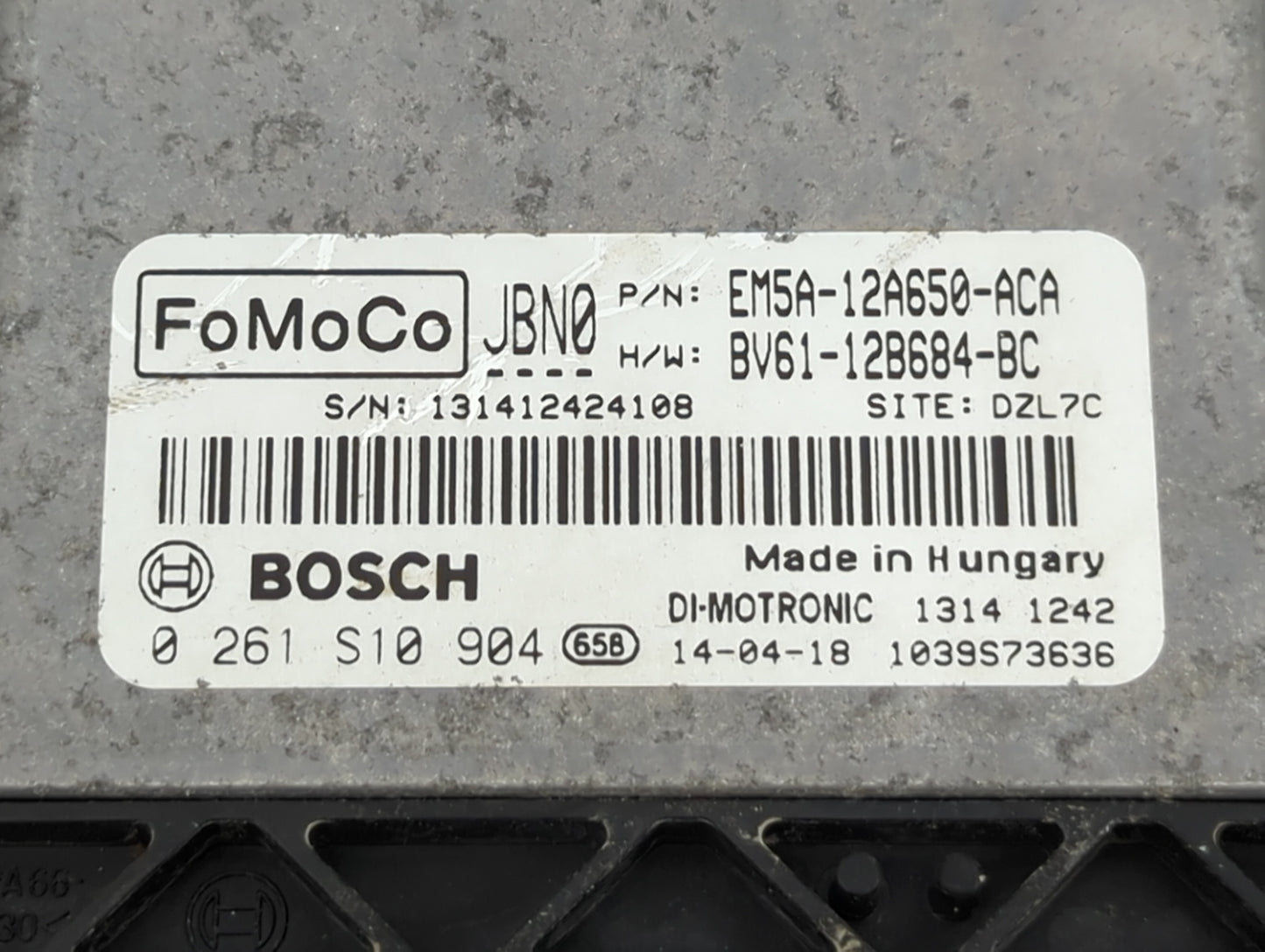 2014 Ford Focus PCM Engine Control Computer ECU ECM PCU OEM P/N:EM5A-12A650-ACA BV61-12B684-BC, 0261S10904 Fits OEM Used Aut