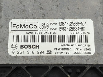 2014 Ford Focus PCM Engine Control Computer ECU ECM PCU OEM P/N:EM5A-12A650-ACA BV61-12B684-BC, 0261S10904 Fits OEM Used Auto Parts
