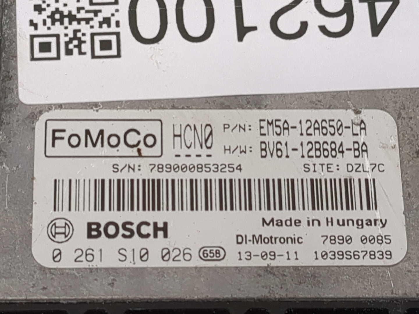2014 Ford Focus PCM Engine Control Computer ECU ECM PCU OEM P/N:BV61-12B684-BA EM5A-12A650-LA, 0 261 S10 026 Fits OEM Used A