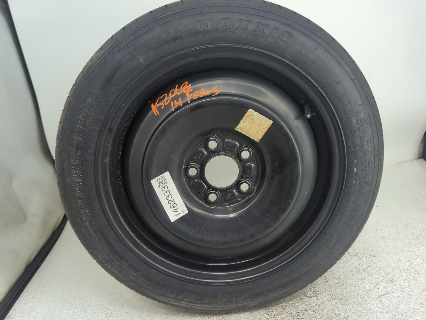 2012-2018 Ford Focus Spare Donut Tire Wheel Rim Oem 1462333 - Oemusedautoparts1.com