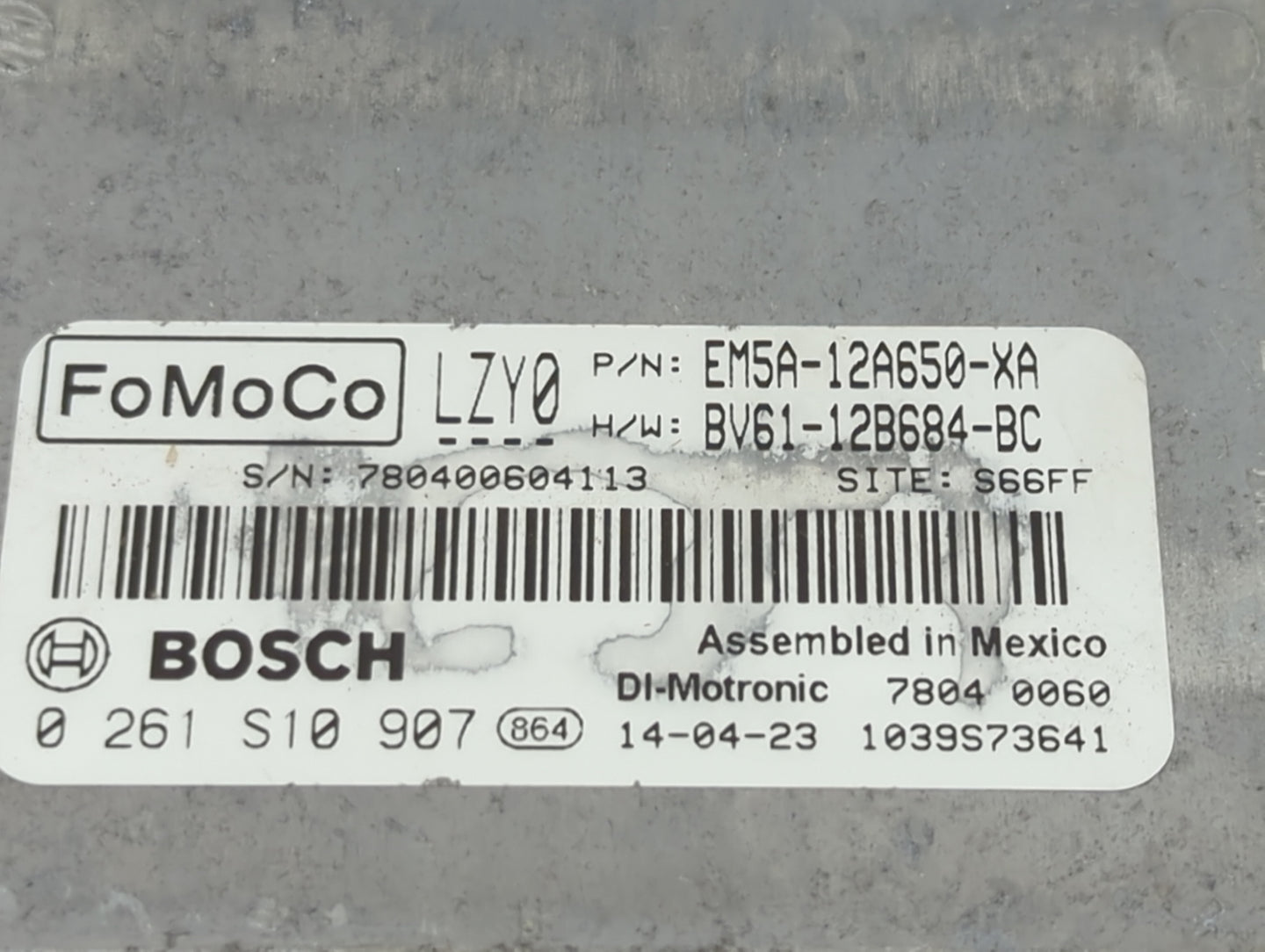 2012-2014 Ford Focus PCM Engine Control Computer ECU ECM PCU OEM P/N:EM5A-12A650-XA BV61-12B684-BC Fits Fits 2012 2013 2014 