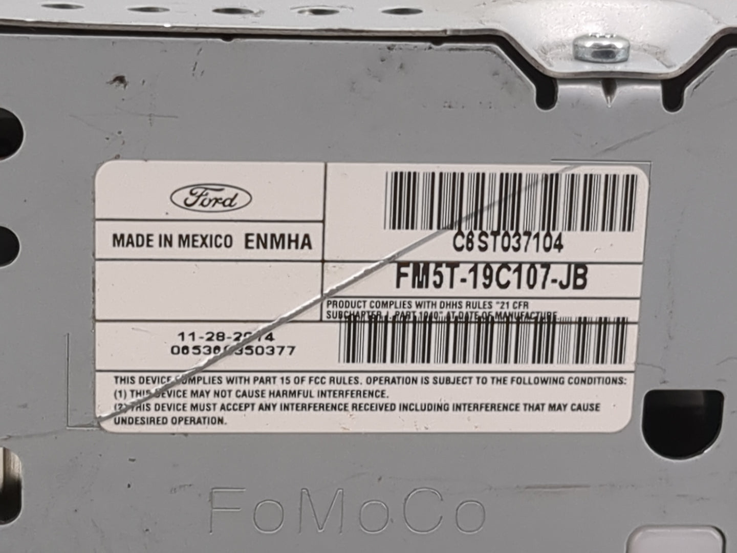 2012-2014 Ford Focus Radio AM FM Cd Player Receiver Replacement P/N:FM5T-19C107-JB C6ST037104 Fits Fits 2012 2013 2014 OEM U