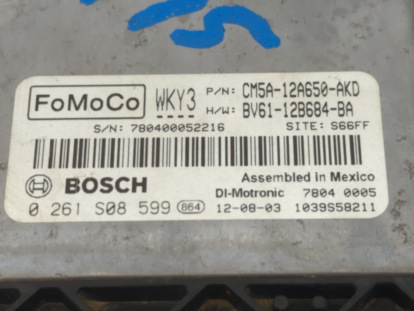 2012-2014 Ford Focus PCM Engine Control Computer ECU ECM PCU OEM P/N:CM5A-12A650-AKD EM5A-12A650-LA Fits Fits 2012 2013 2014