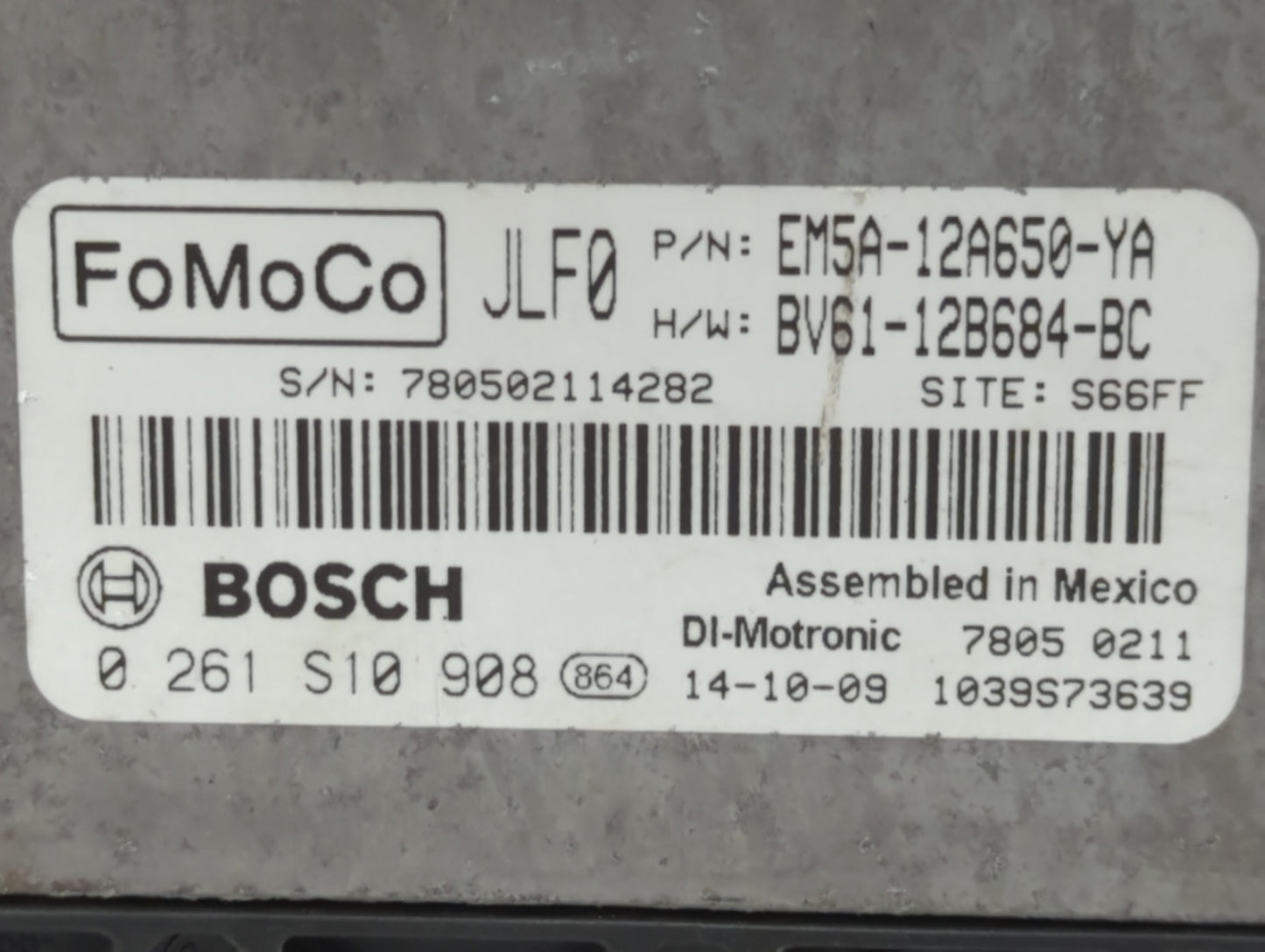 2013-2018 Ford Focus PCM Engine Control Computer ECU ECM PCU OEM P/N:FM5A-12A650-ADB EV61-12B684-BC Fits OEM Used Auto Parts
