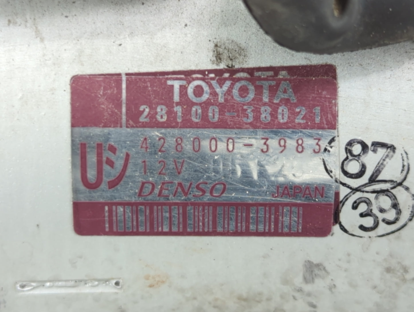 2012-2018 Ford Focus Car Starter Motor Solenoid OEM P/N:428000-3983 28100-38021 Fits OEM Used Auto Parts - Oemusedautoparts1