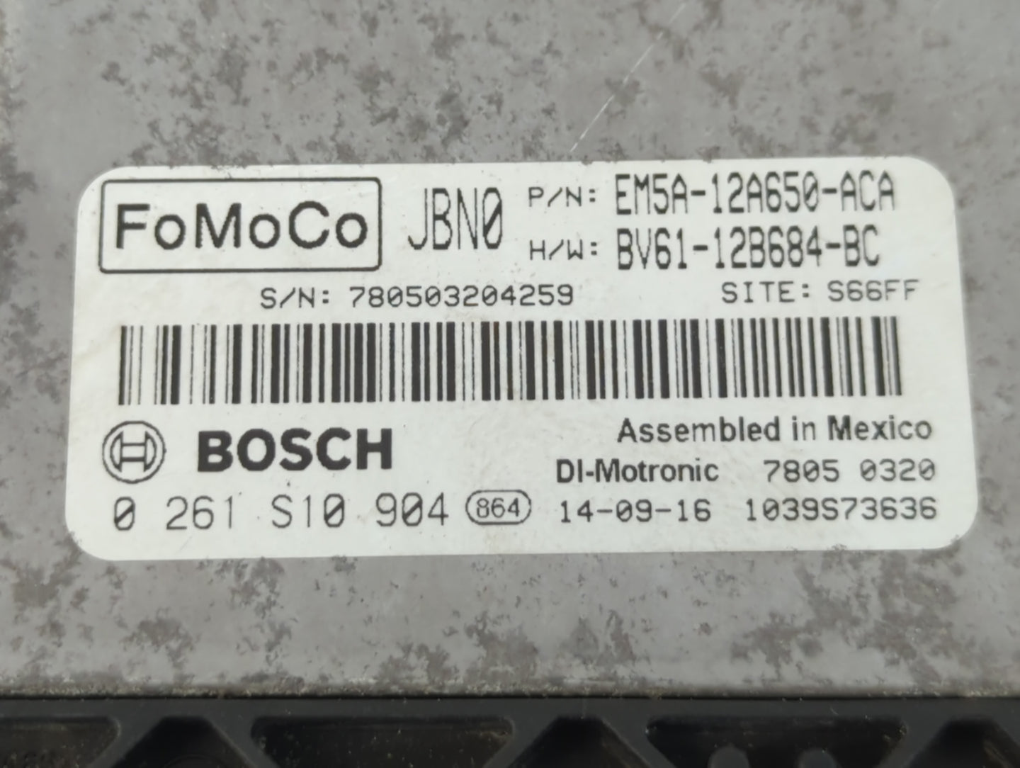 2012-2014 Ford Focus PCM Engine Control Computer ECU ECM PCU OEM P/N:BV61-12B684-BC EM5A-12A650-ACA Fits Fits 2012 2013 2014