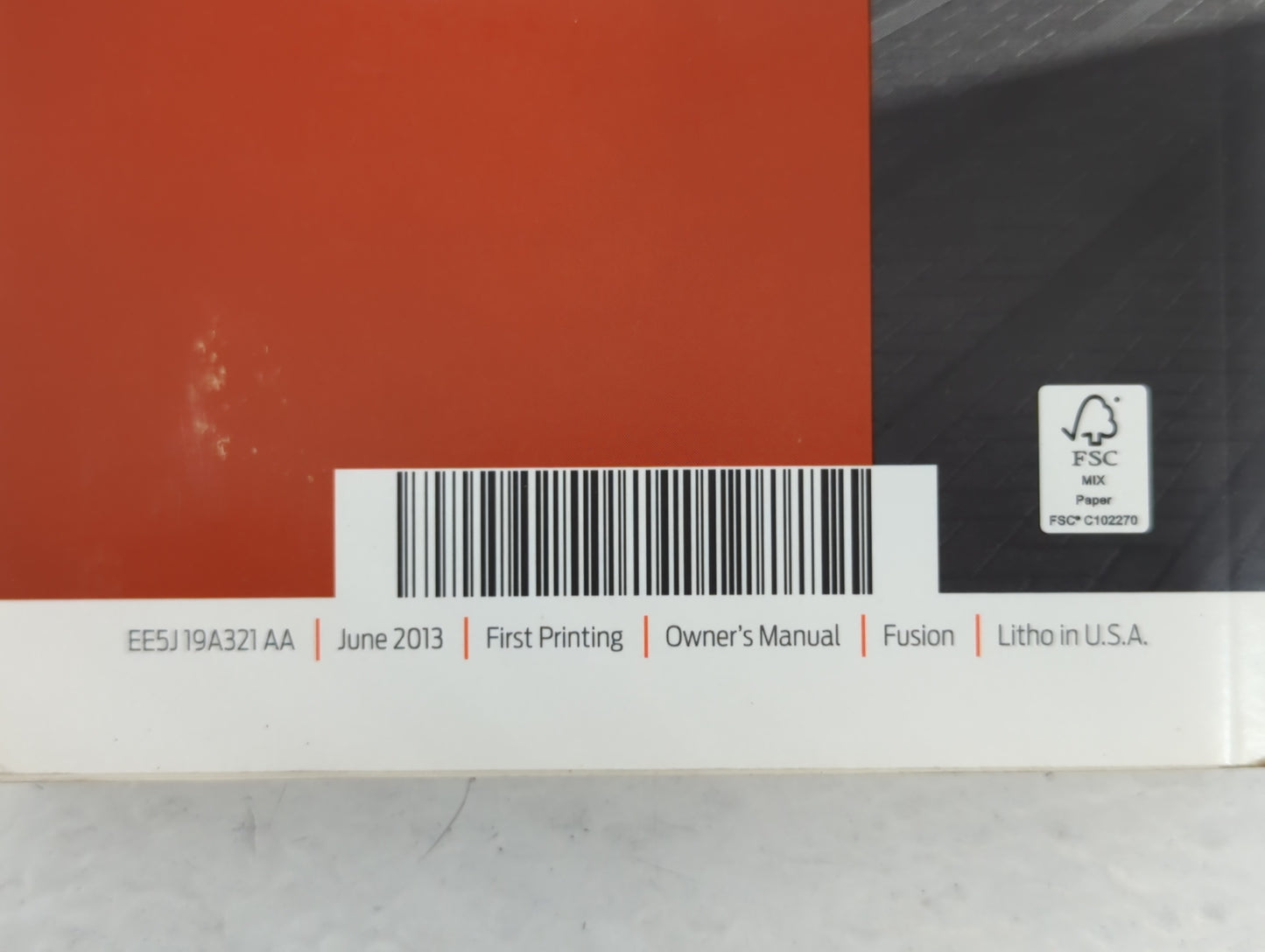 2014 Ford Fusion Owners Manual Book Guide P/N:EE5J 19A321 AA OEM Used Auto Parts - Oemusedautoparts1.com