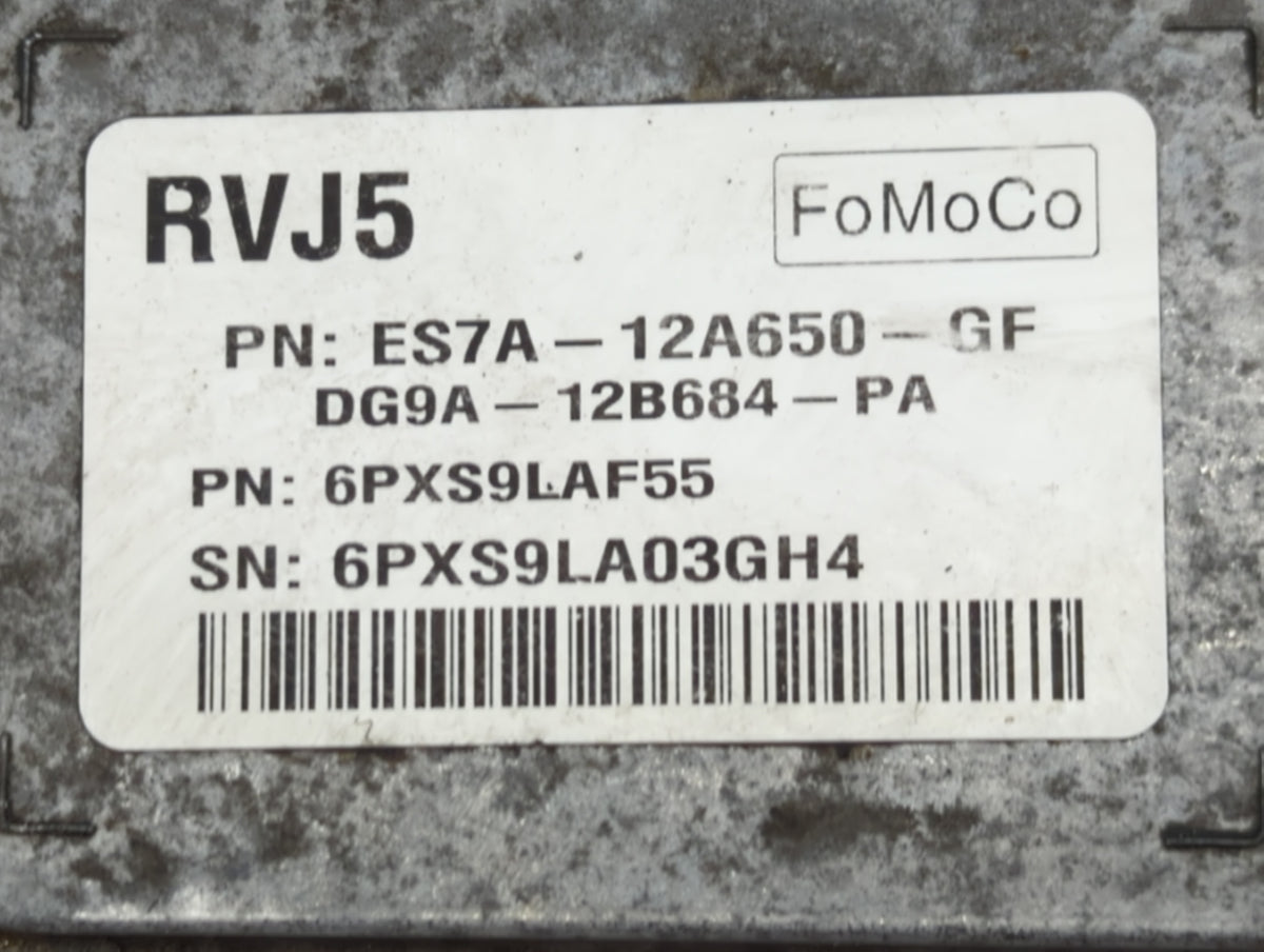 2014-2016 Ford Fusion PCM Engine Control Computer ECU ECM PCU OEM P/N:ES7A-12A650-GF DG9A-12B684-PA Fits Fits 2014 2015 2016
