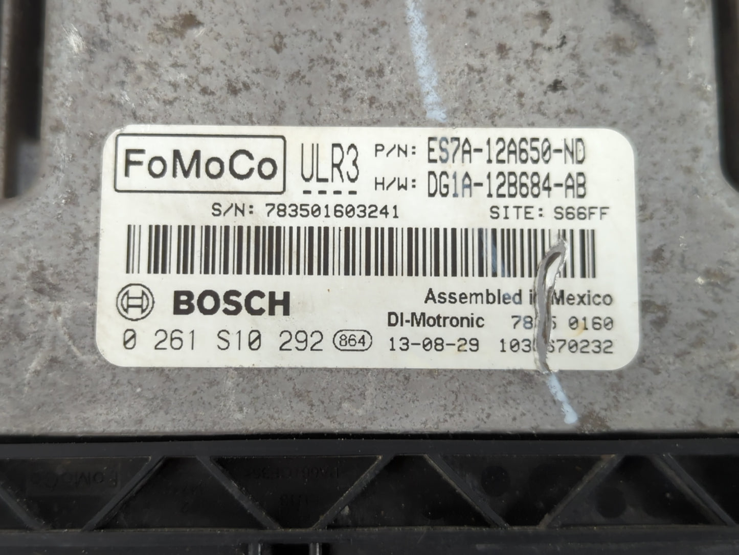 2014 Ford Fusion PCM Engine Control Computer ECU ECM PCU OEM P/N:ES7A-12A650-ND ES7A-12A650-RD, 0 261 S10 294 Fits OEM Used 