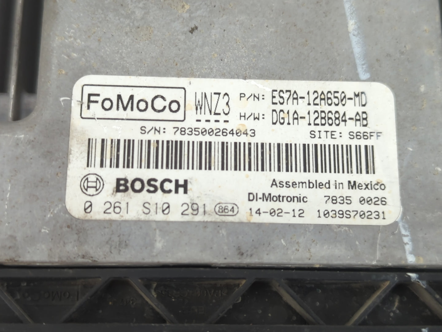 2014 Ford Fusion PCM Engine Control Computer ECU ECM PCU OEM P/N:DG1A-12B684-AB ES7A-12A650-MD Fits OEM Used Auto Parts - Oe