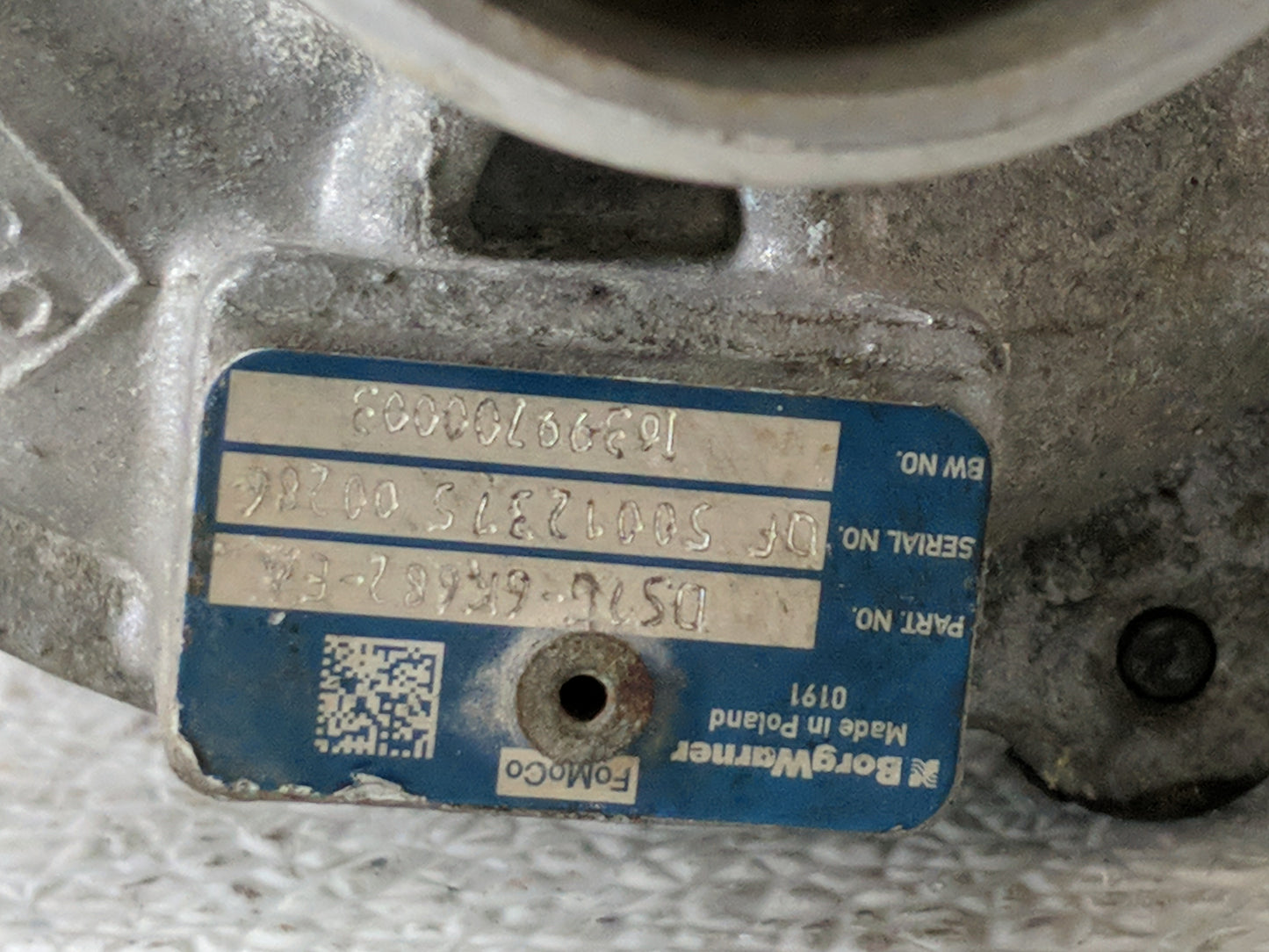 2014 Ford Fusion Turbocharger Turbo Charger Super Charger Supercharger - Oemusedautoparts1.com