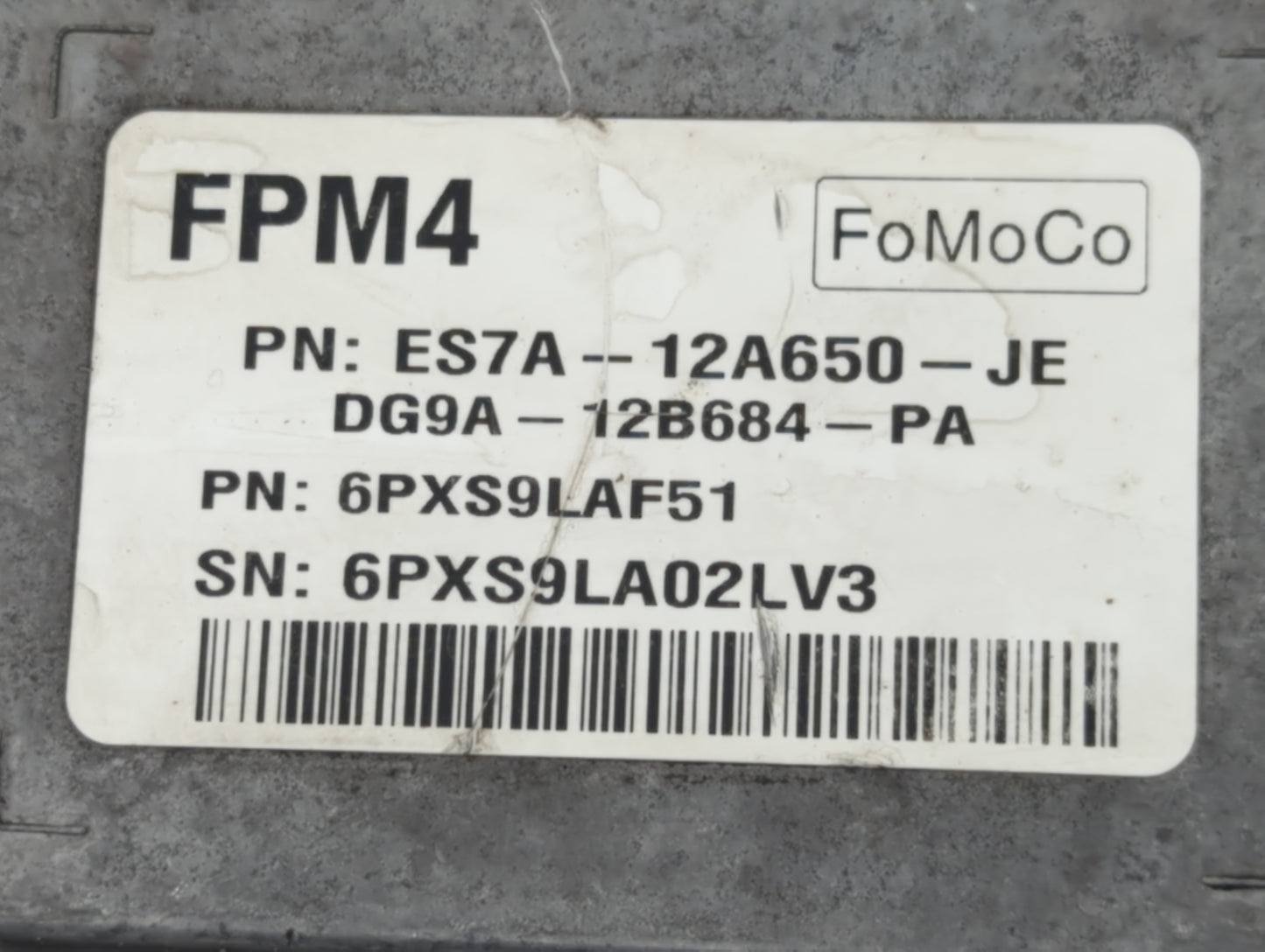 2014-2016 Ford Fusion PCM Engine Control Computer ECU ECM PCU OEM P/N:ES7A-12A650-JE Fits Fits 2014 2015 2016 OEM Used Auto 