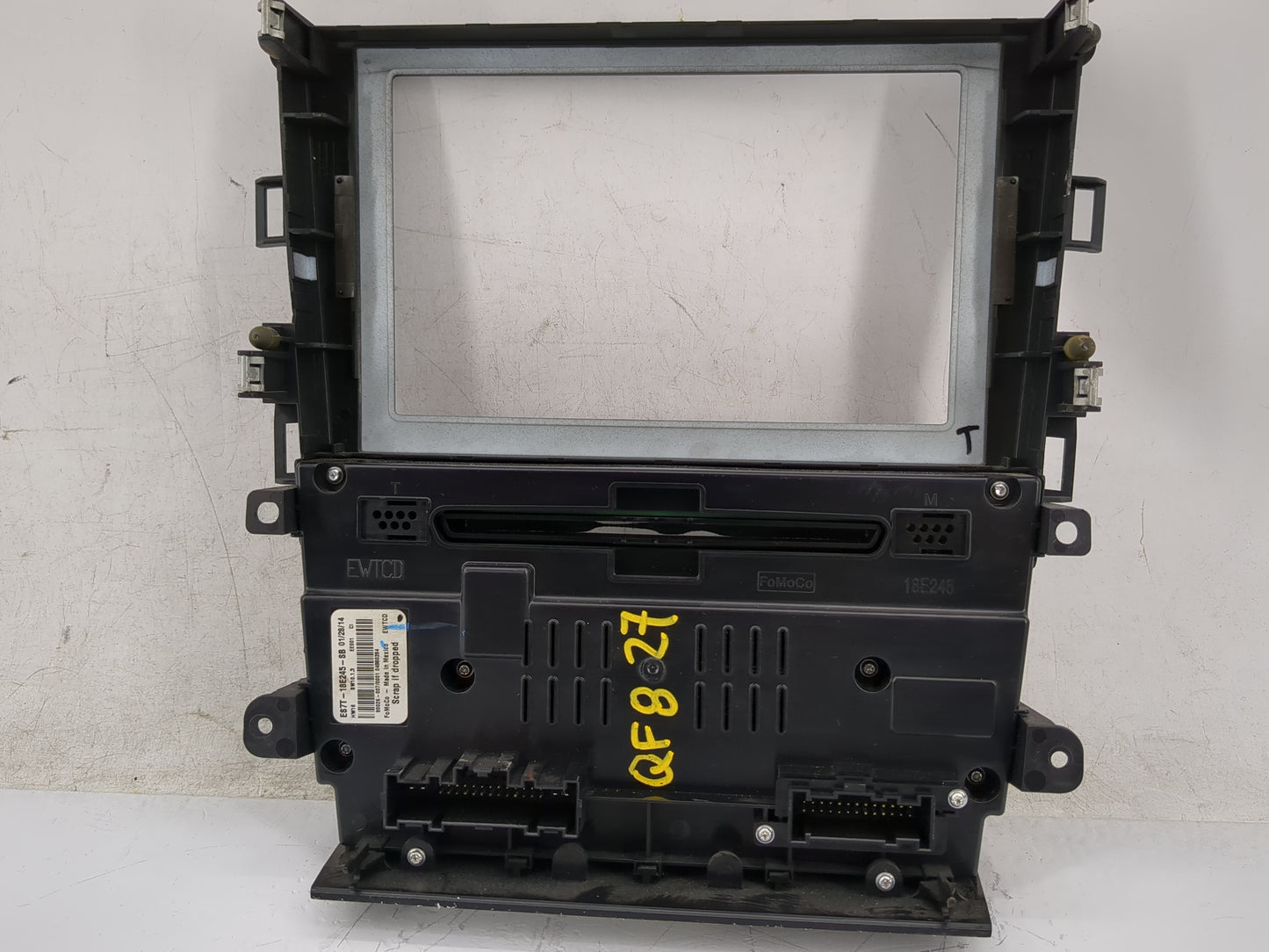 2014-2015 Ford Fusion Radio AM FM Cd Player Receiver Replacement P/N:ES7T-18E245-SB Fits Fits 2014 2015 OEM Used Auto Parts 