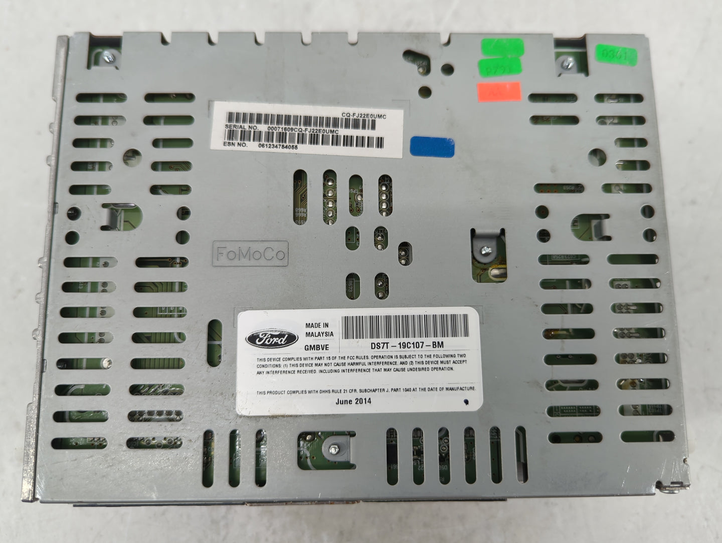 2014-2015 Ford Fusion Radio AM FM Cd Player Receiver Replacement P/N:DS7T-19C107-BM Fits Fits 2014 2015 OEM Used Auto Parts 