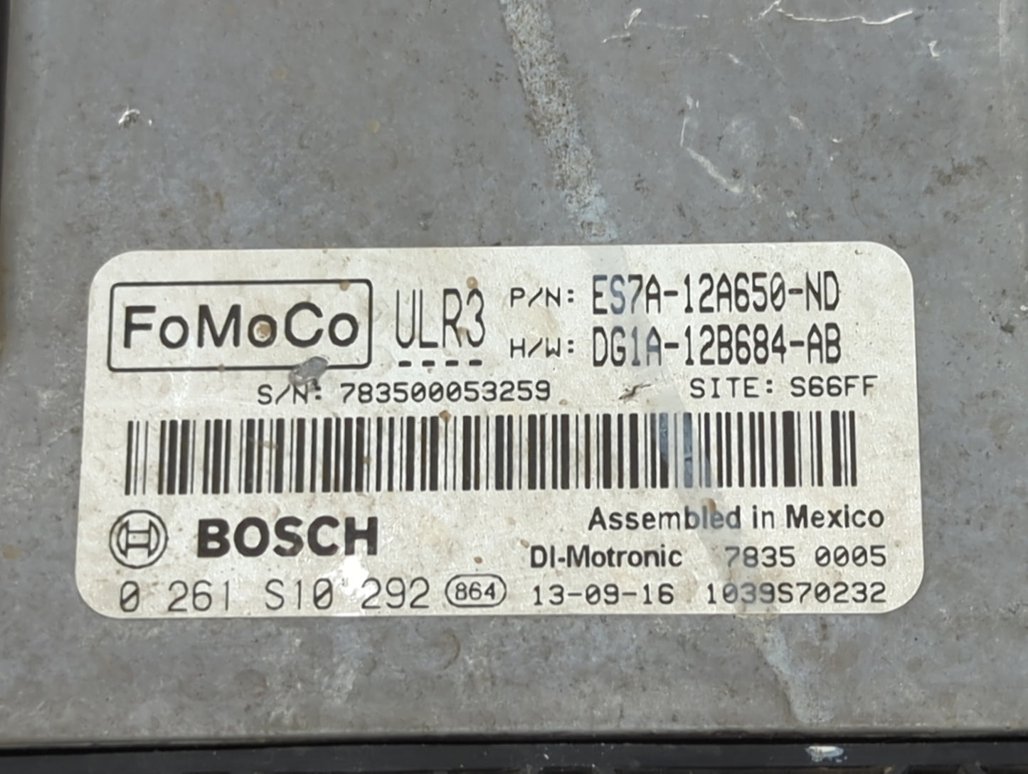2014 Ford Fusion PCM Engine Control Computer ECU ECM PCU OEM P/N:ES7A-12A650-ND DG1A-12B684-AB Fits OEM Used Auto Parts - Oe