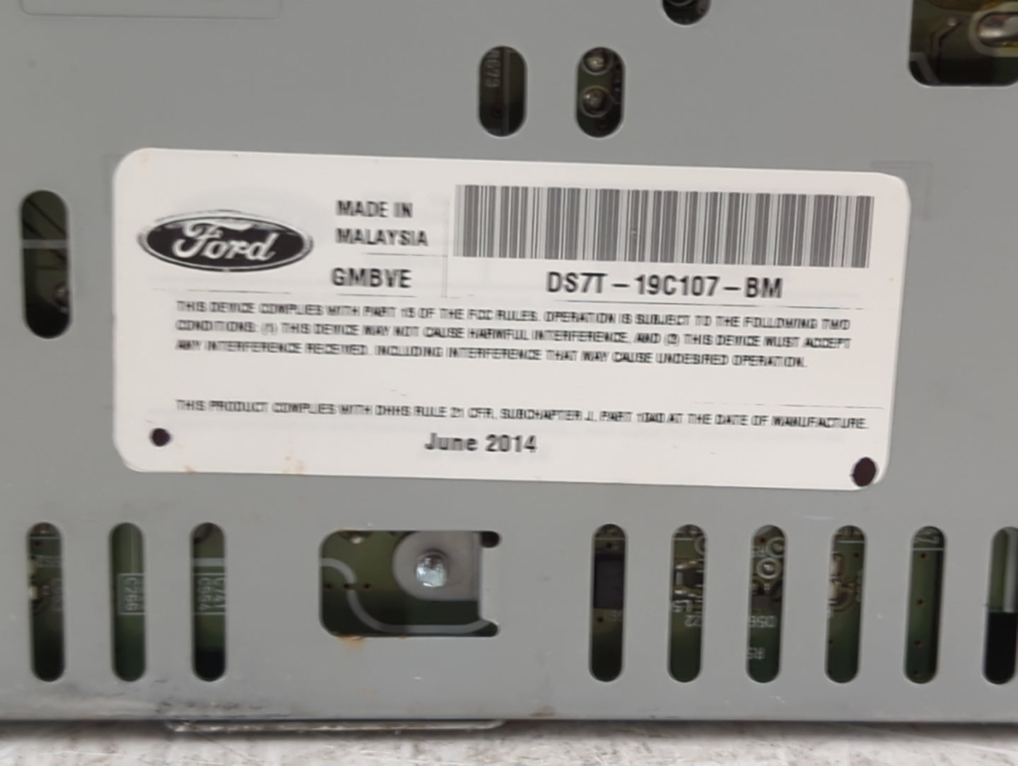 2013-2015 Ford Fusion Radio AM FM Cd Player Receiver Replacement P/N:CQ-FJ22E0UMC DS7T-19C107-BM Fits Fits 2013 2014 2015 OE