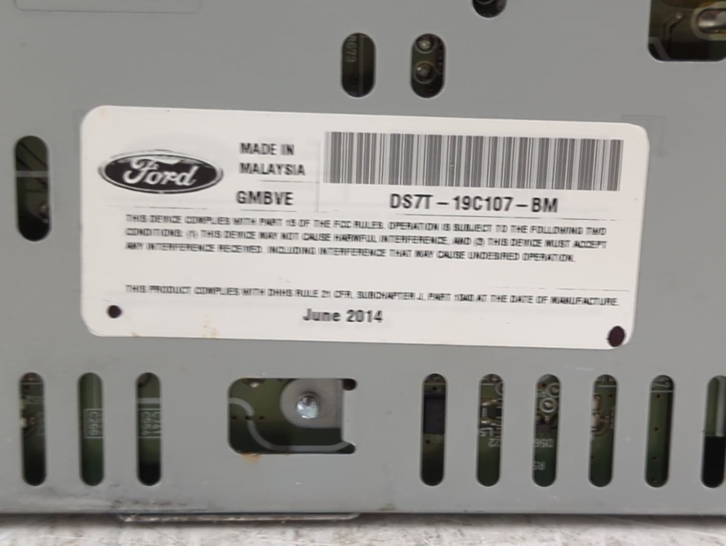 2013-2015 Ford Fusion Radio AM FM Cd Player Receiver Replacement P/N:CQ-FJ22E0UMC DS7T-19C107-BM Fits Fits 2013 2014 2015 OE