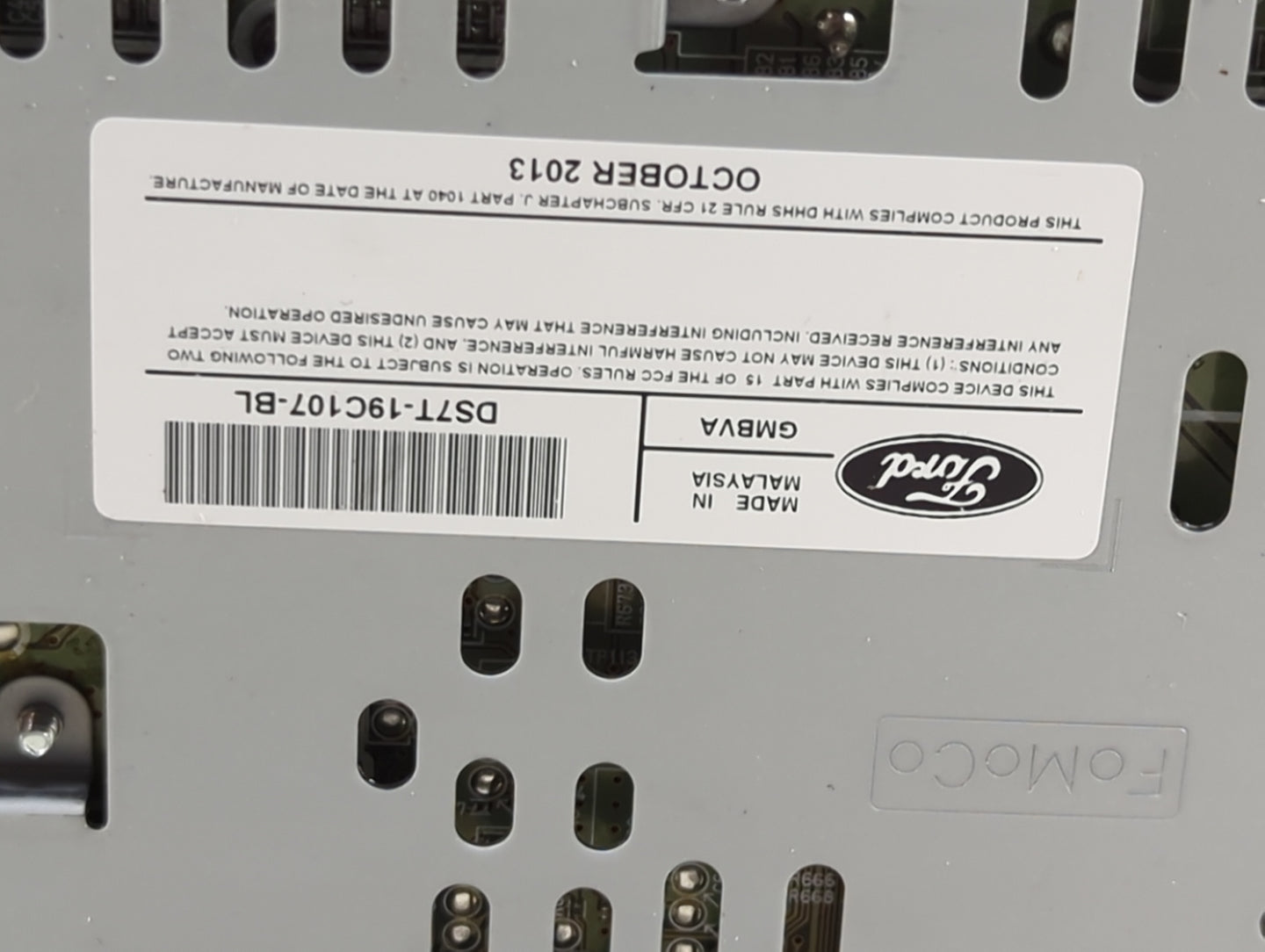 2013-2015 Ford Fusion Radio AM FM Cd Player Receiver Replacement P/N:DS7T-19C107-BL CQ-FJ2280MC Fits Fits 2013 2014 2015 OEM