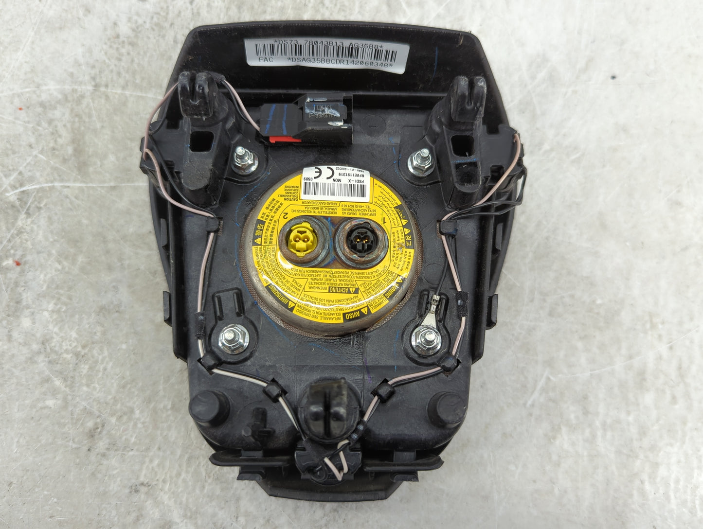 2014 Ford Fusion Air Bag Driver Left Steering Wheel Mounted P/N:DS73 78043B13 AG35B8 DSAG35B8CDR142060348, RVE11191319 Fits 