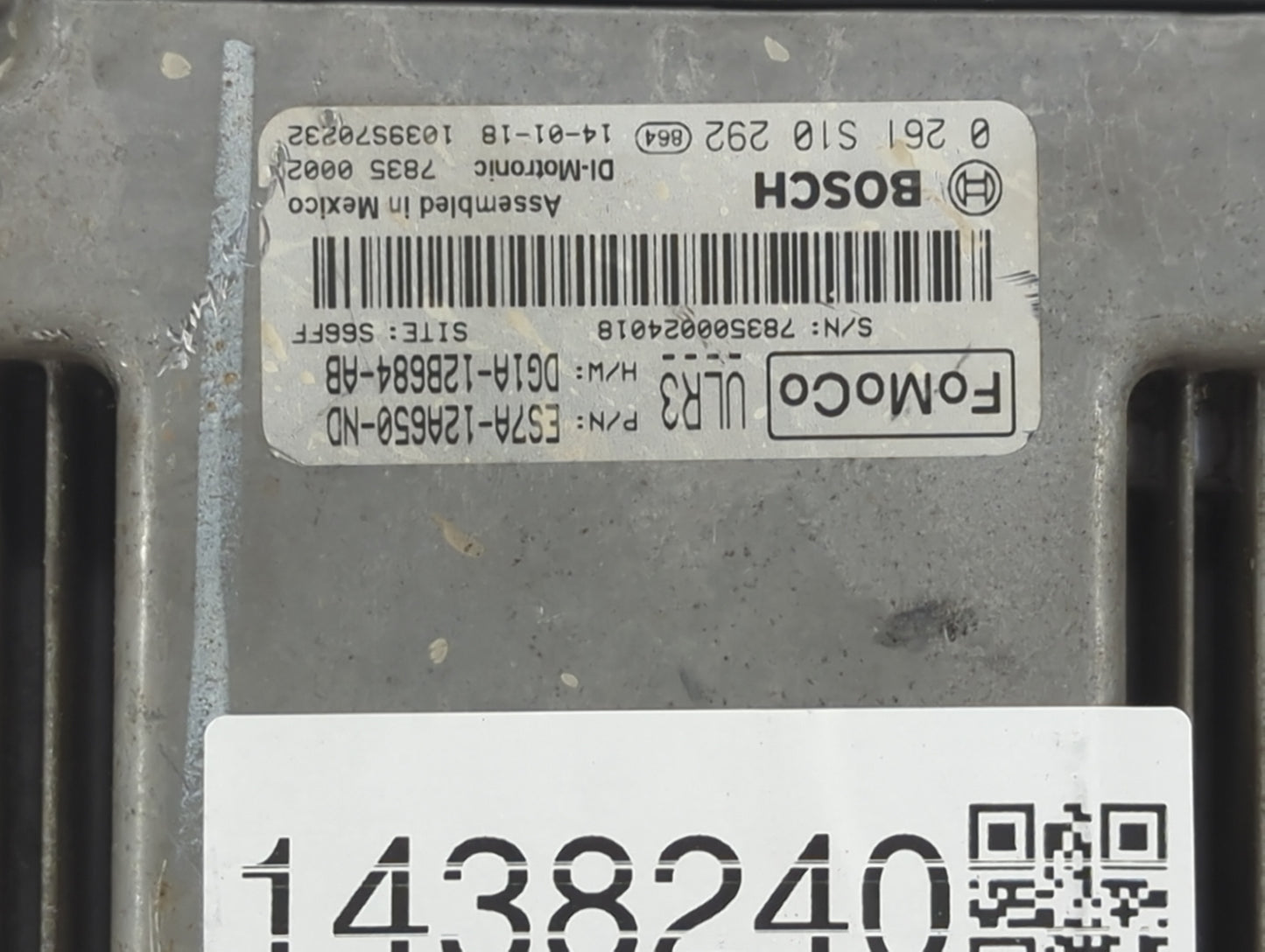 2014 Ford Fusion PCM Engine Control Computer ECU ECM PCU OEM P/N:ES7A-12A650-ND, D61A-12B684-AB, 0261S10292 Fits OEM Used Au