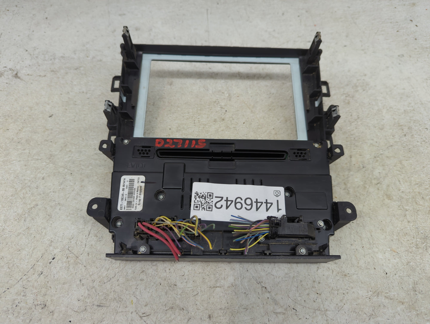 2014-2015 Ford Fusion Radio AM FM Cd Player Receiver Replacement P/N:ES7T-18E245-SB Fits Fits 2014 2015 OEM Used Auto Parts 