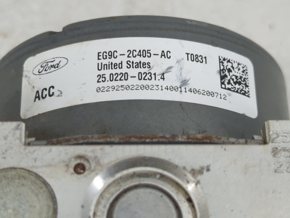 2014-2016 Ford Fusion Anti-Lock Brake ABS Pump Module Actuator OEM P/N:EG9C-2C405-AC Fits Fits 2014 2015 2016 OEM Used Auto 
