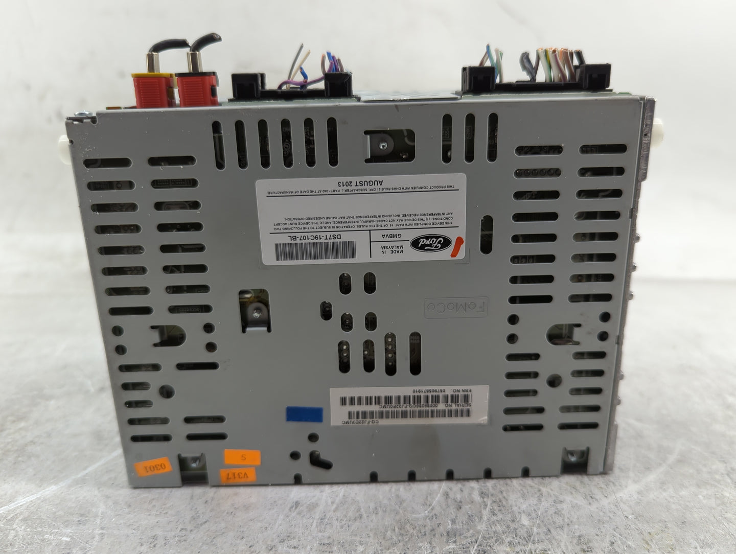 2013-2015 Ford Fusion Radio AM FM Cd Player Receiver Replacement P/N:DS7T-19C107-BL Fits Fits 2013 2014 2015 OEM Used Auto P