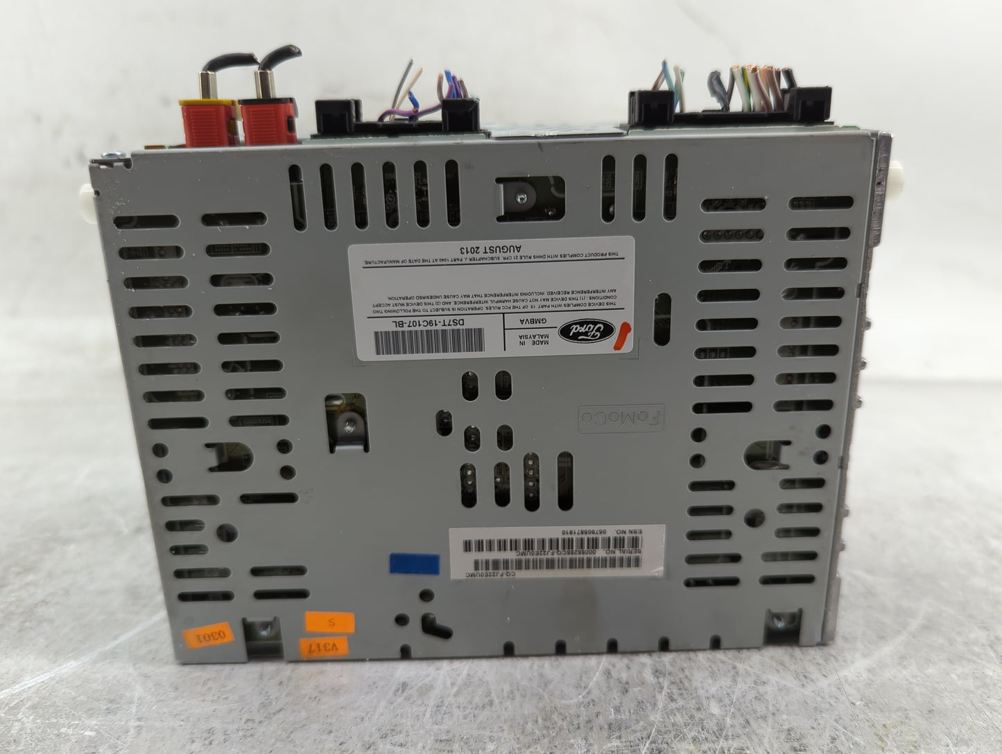 2013-2015 Ford Fusion Radio AM FM Cd Player Receiver Replacement P/N:DS7T-19C107-BL Fits Fits 2013 2014 2015 OEM Used Auto P