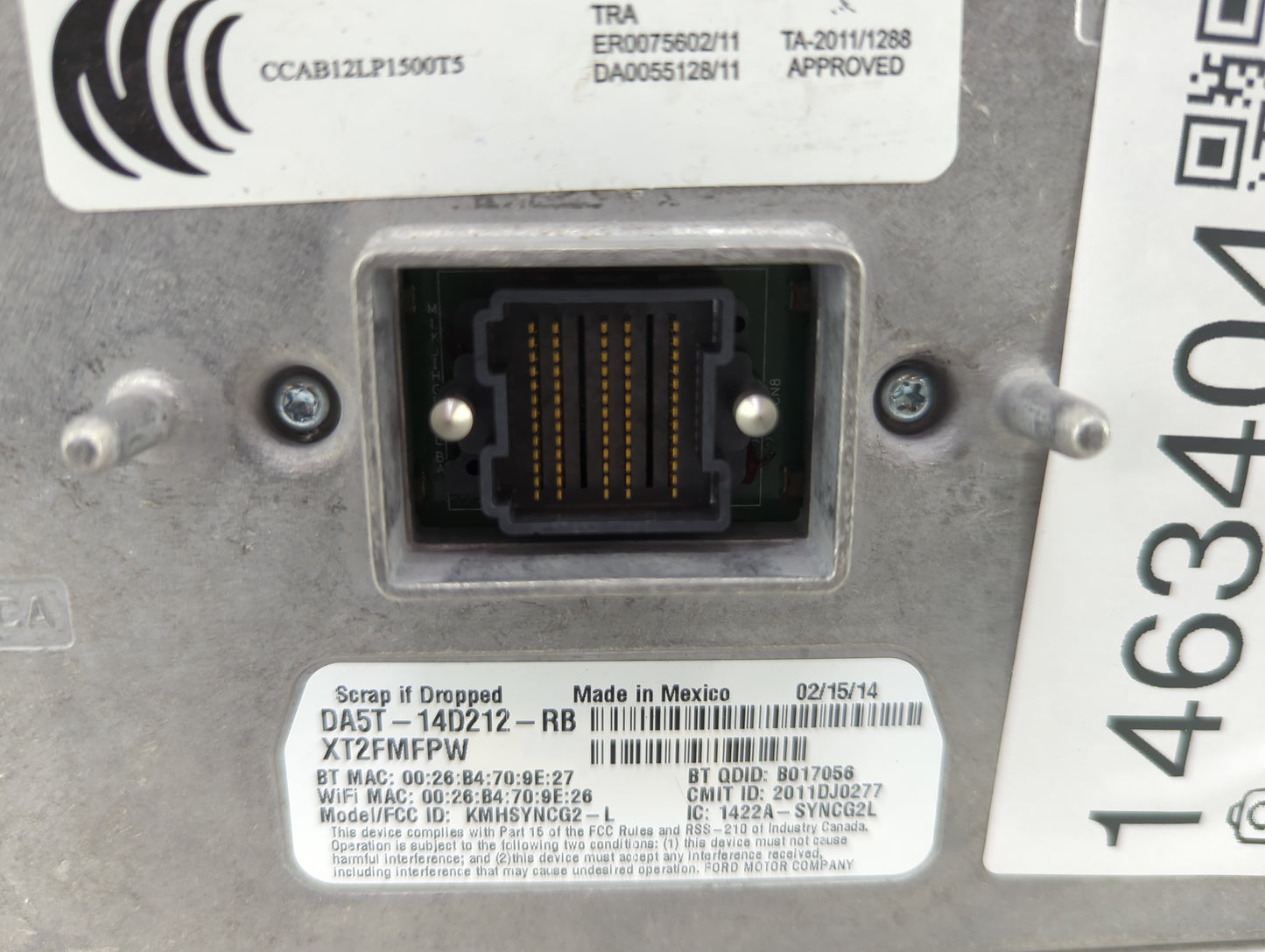 2014-2014 Ford Fusion Communication Control Module - Oemusedautoparts1.com