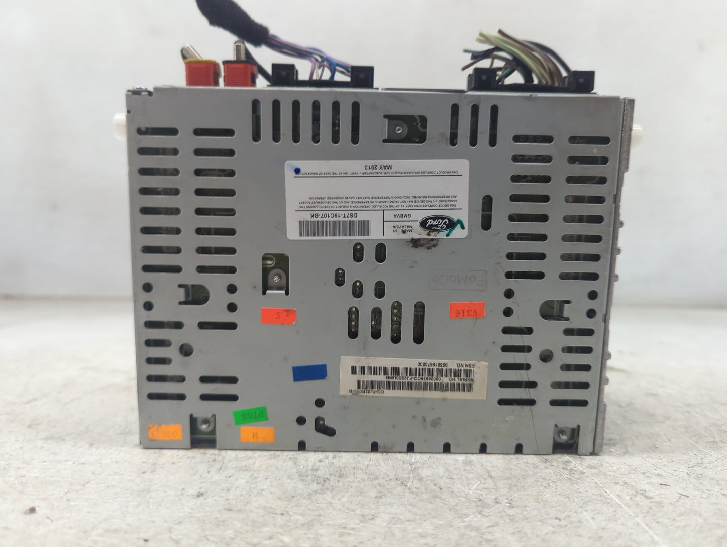 2013-2015 Ford Fusion Radio AM FM Cd Player Receiver Replacement P/N:DS7T-19C107-BK Fits Fits 2013 2014 2015 OEM Used Auto P