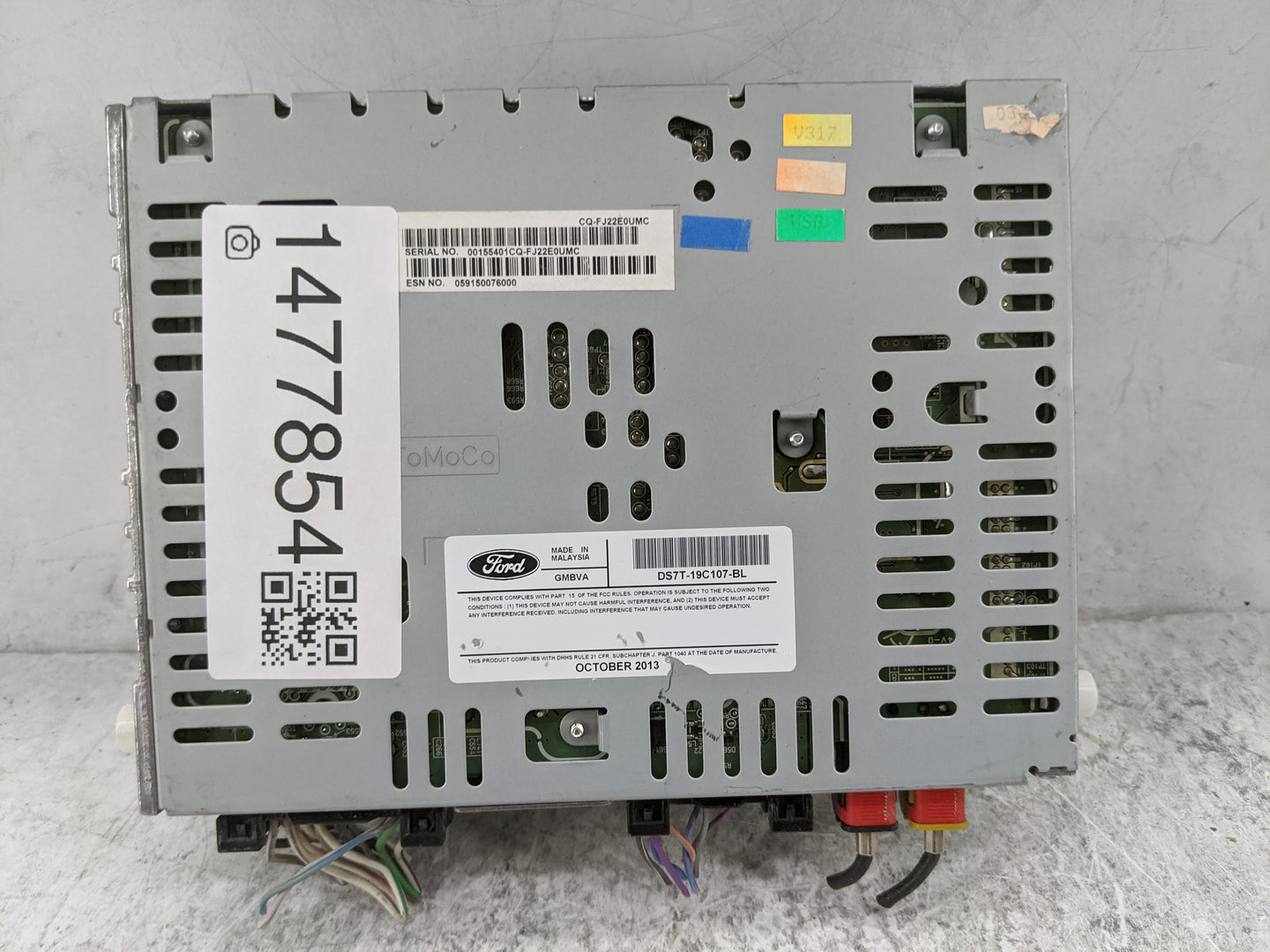 2013-2015 Ford Fusion Radio AM FM Cd Player Receiver Replacement P/N:CQ-FJ22E0UMC DS7T-19C107-BL Fits Fits 2013 2014 2015 OE