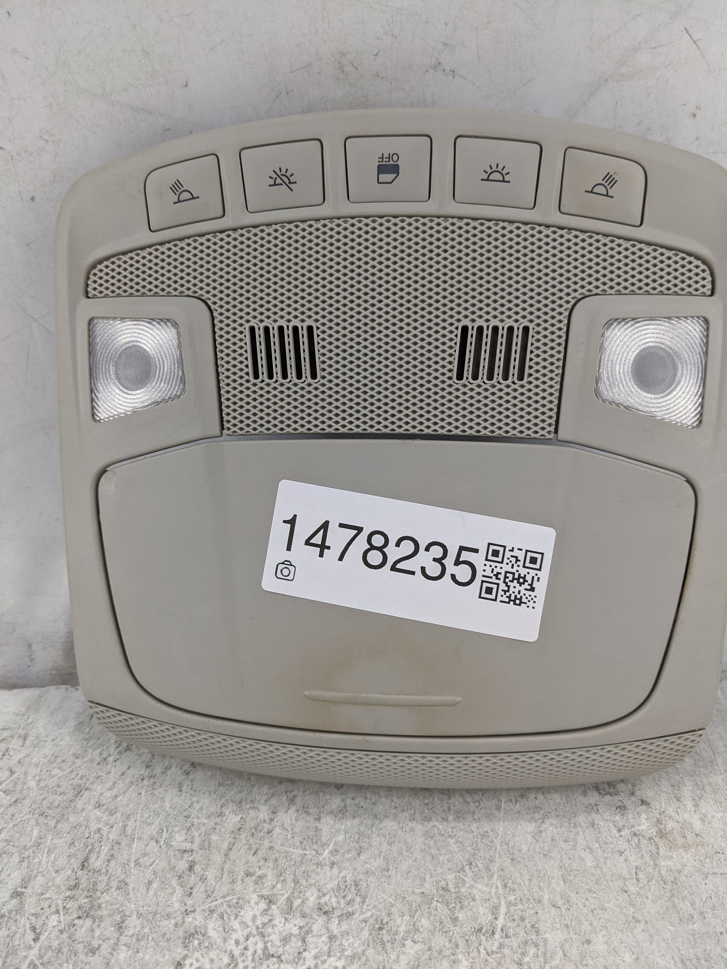 2014 Ford Fusion Overhead Roof Console Tan - Oemusedautoparts1.com