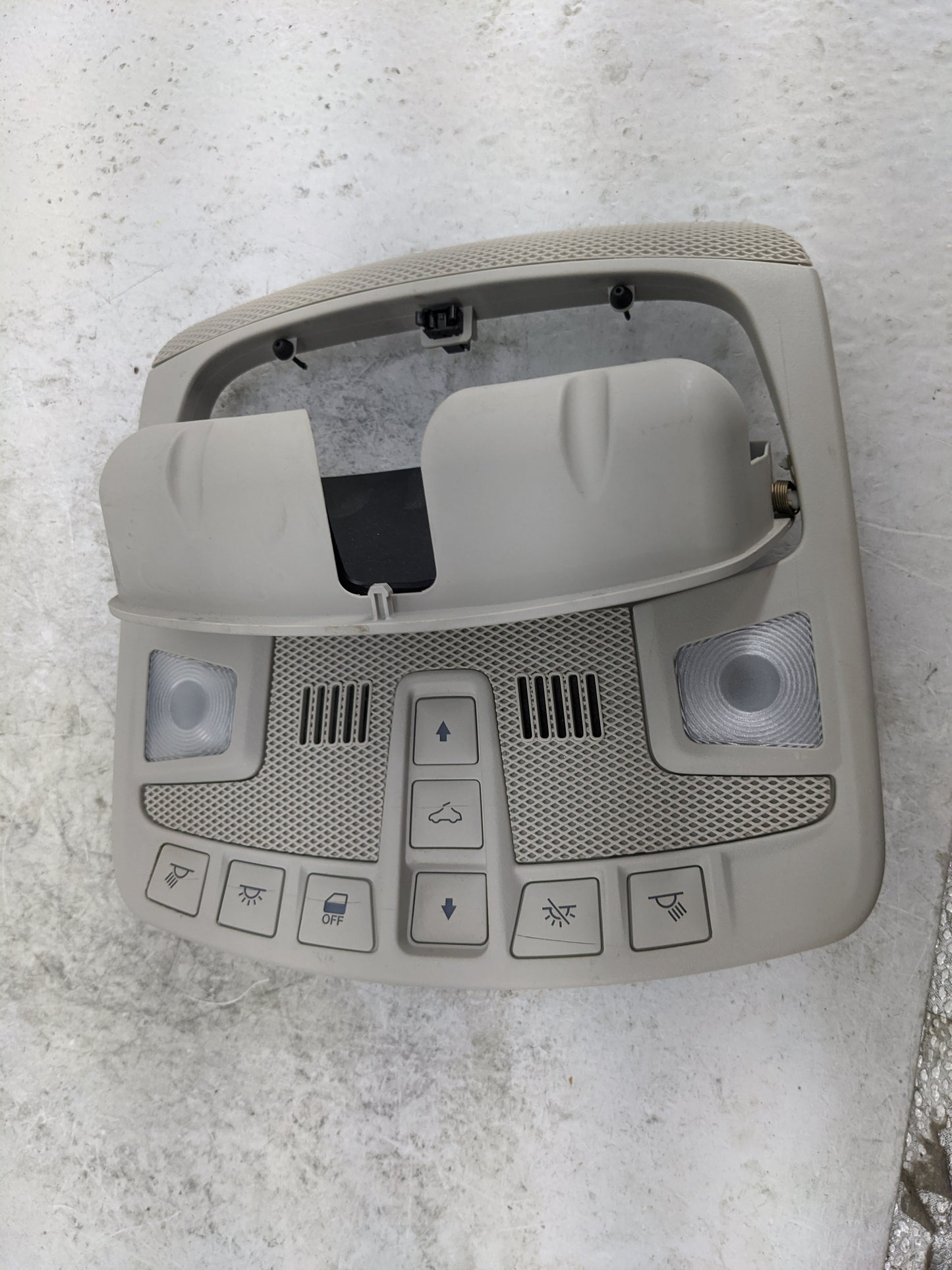 2013-2016 Ford Fusion Overhead Console W/rear Climate Control Tan - Oemusedautoparts1.com