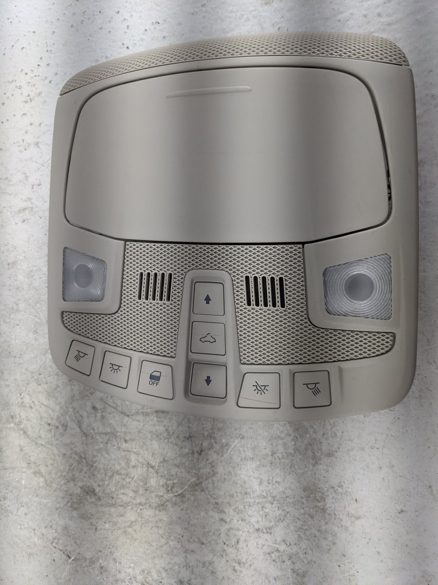 2013-2016 Ford Fusion Overhead Console W/rear Climate Control Tan - Oemusedautoparts1.com