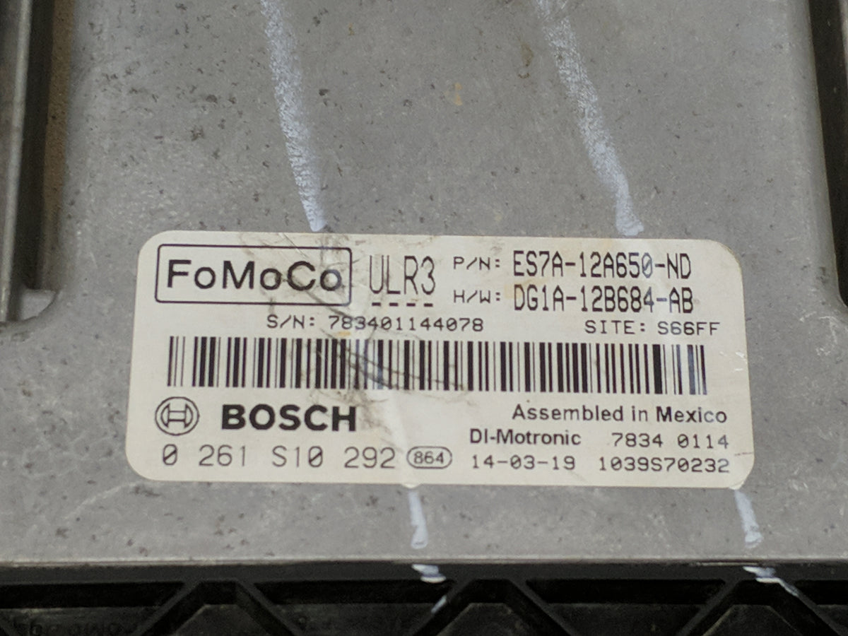 2014 Ford Fusion PCM Engine Control Computer ECU ECM PCU OEM P/N:ES7A-12A650-ND DG1A-12B684-AB, 0261S10292 Fits OEM Used Aut