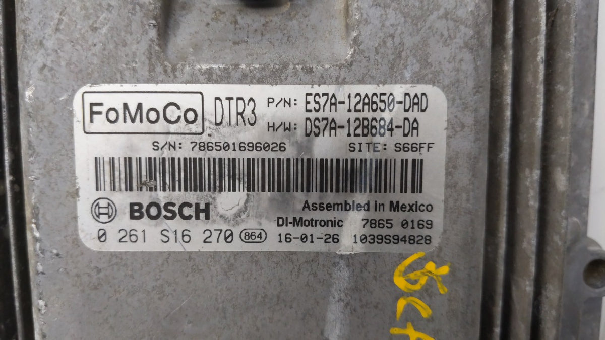 2014-2016 Ford Fusion PCM Engine Control Computer ECU ECM PCU OEM P/N:ES7A-12A650-RD ES7A-12A650-EK Fits 2014 2015 2016 OEM 