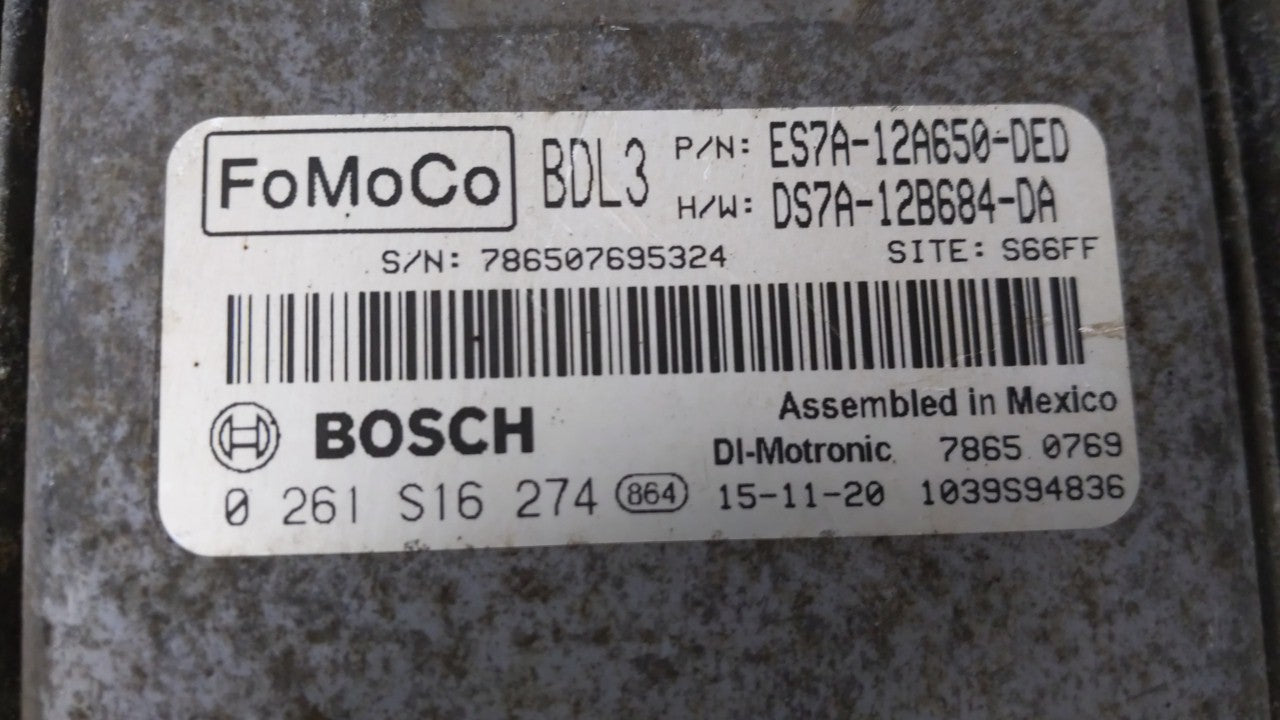 2014-2016 Ford Fusion PCM Engine Control Computer ECU ECM PCU OEM P/N:ES7A-12A650-DED DS7A-12B684-DA Fits Fits 2014 2015 201