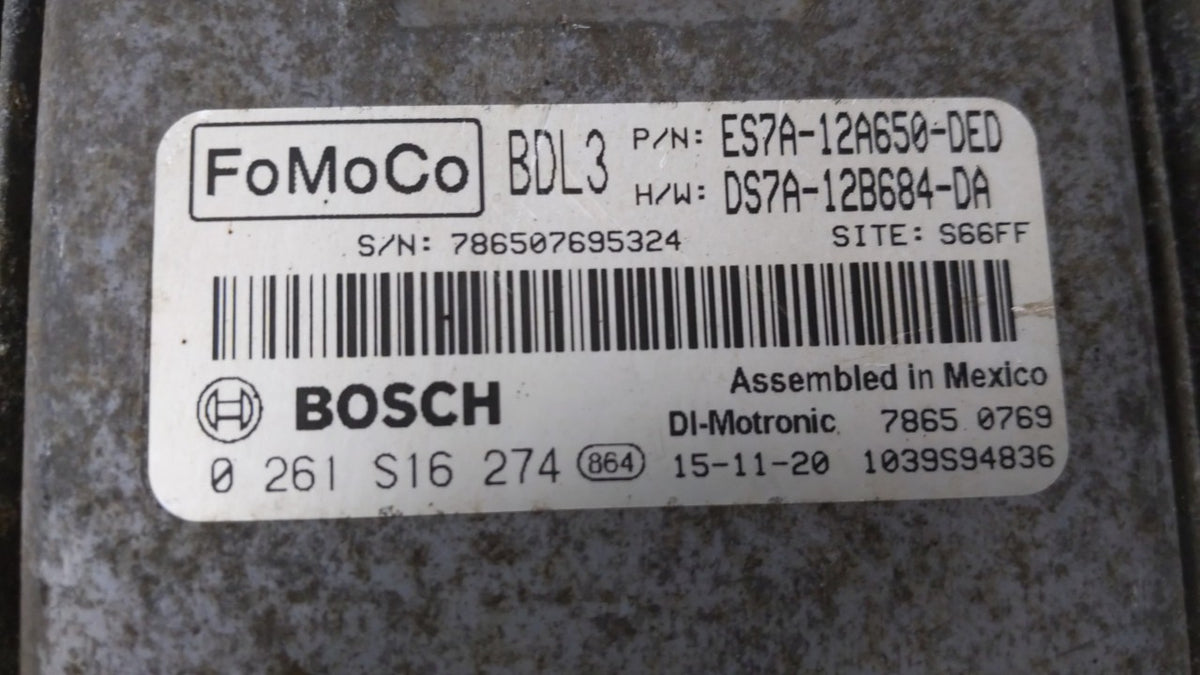 2014-2016 Ford Fusion PCM Engine Control Computer ECU ECM PCU OEM P/N:ES7A-12A650-DED DS7A-12B684-DA Fits 2014 2015 2016 OEM