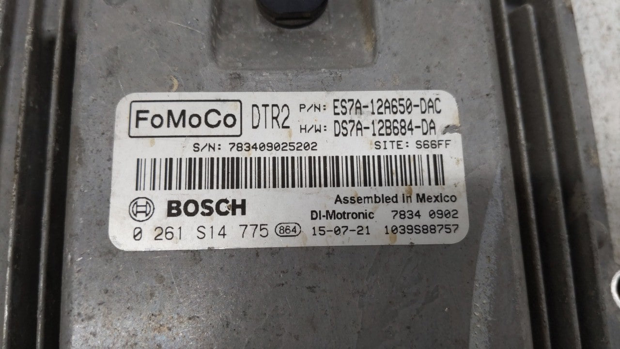 2014-2016 Ford Fusion PCM Engine Control Computer ECU ECM PCU OEM P/N:ES7A-12A650-RD ES7A-12A650-EK Fits Fits 2014 2015 2016