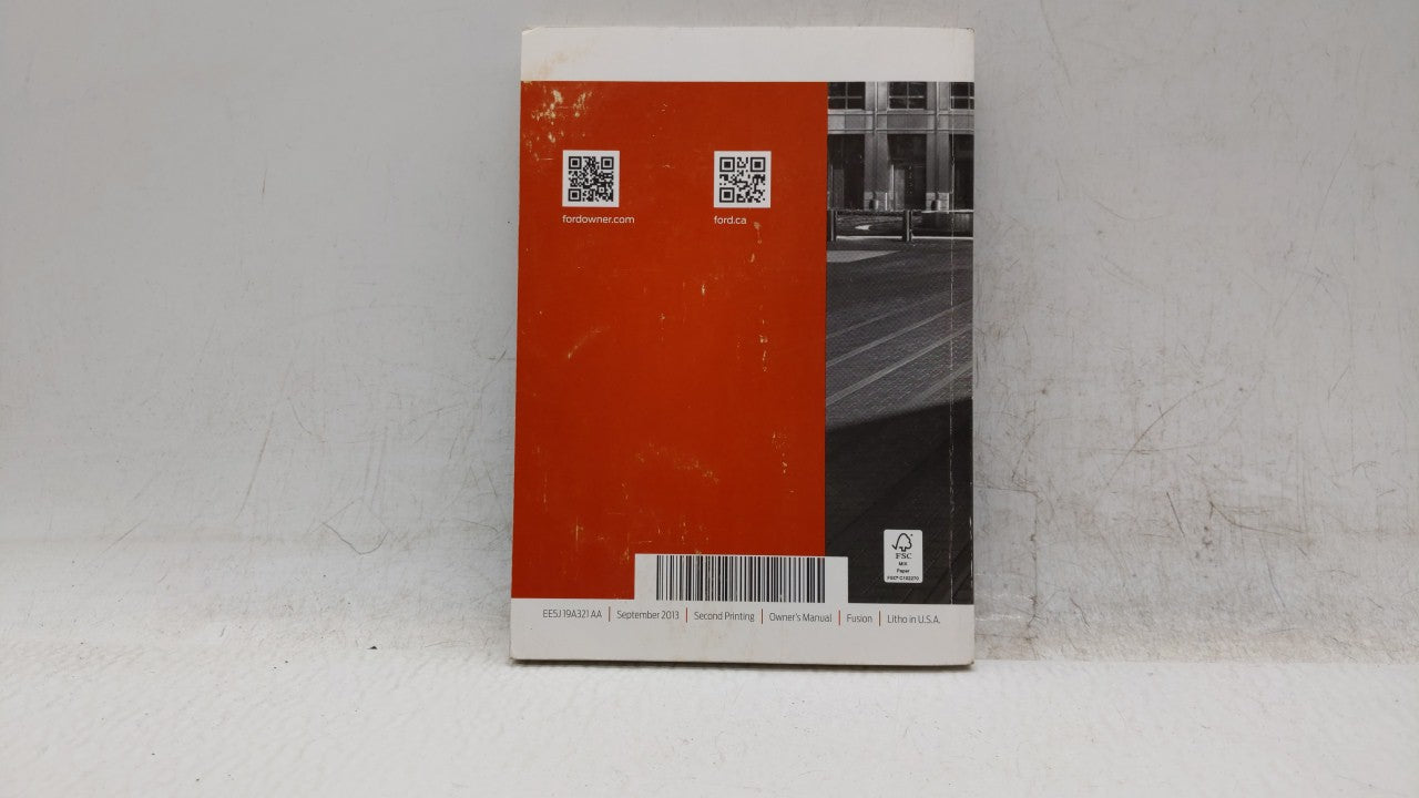 2014 Ford Fusion Owners Manual Book Guide OEM Used Auto Parts - Oemusedautoparts1.com