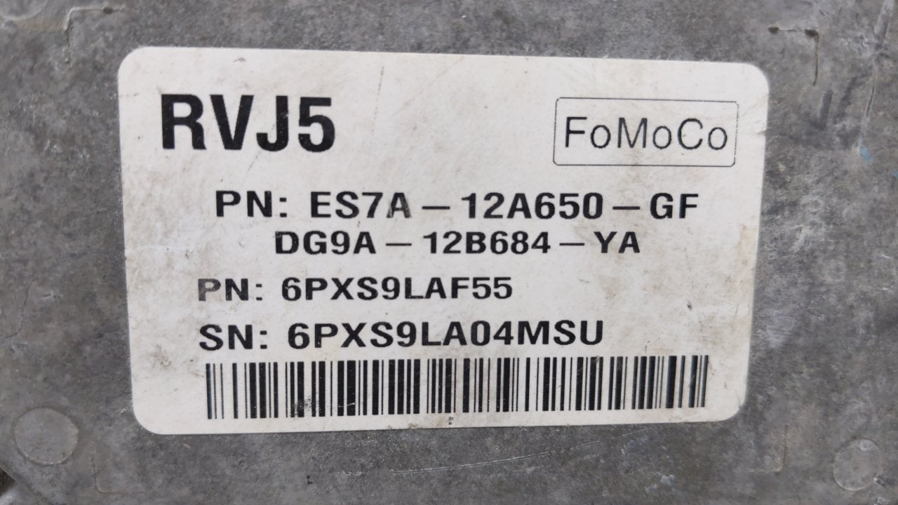 2014 Ford Fusion PCM Engine Control Computer ECU ECM PCU OEM P/N:ES7A-12A650-YA Fits OEM Used Auto Parts - Oemusedautoparts1