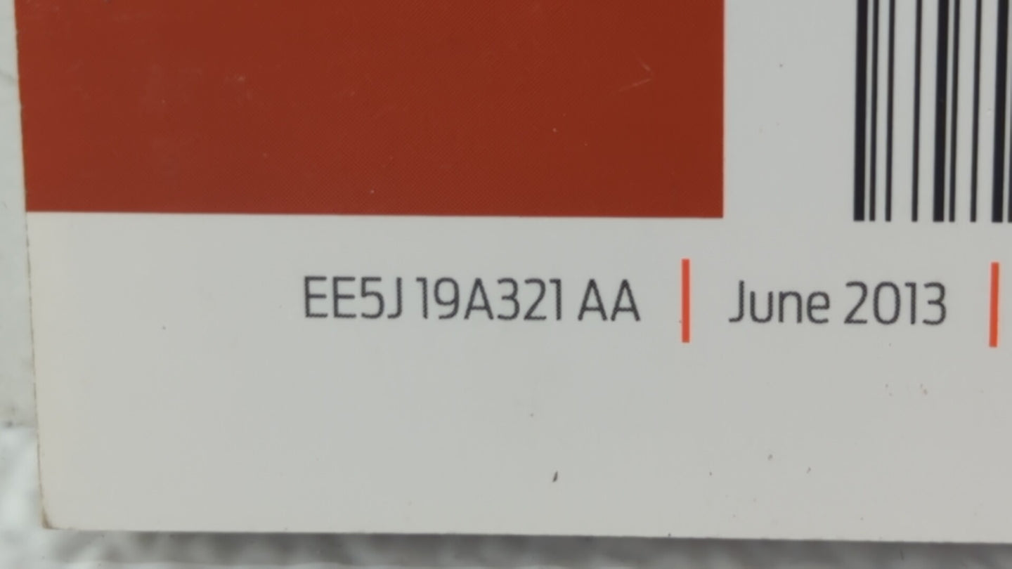 2014 Ford Fusion Owners Manual Book Guide OEM Used Auto Parts - Oemusedautoparts1.com