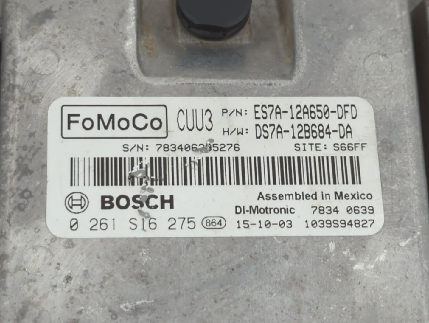 2014-2016 Ford Fusion PCM Engine Control Computer ECU ECM PCU OEM P/N:ES7A-12A650-CK ES7A-12A650-DFC Fits Fits 2014 2015 201